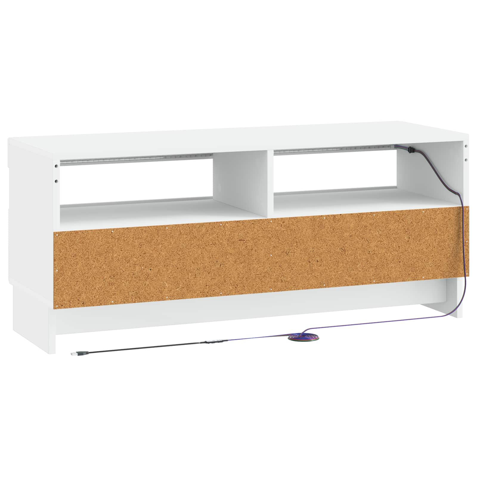 LED TV-kaappi valkoinen Tekninen puu - Image 6