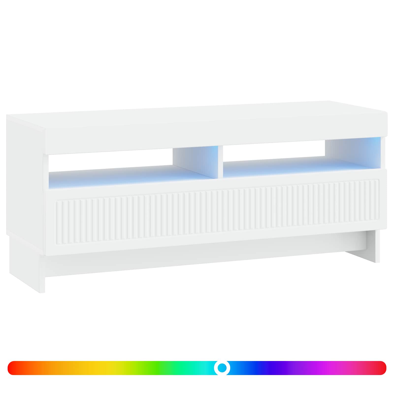 LED TV-kaappi valkoinen Tekninen puu - Image 2