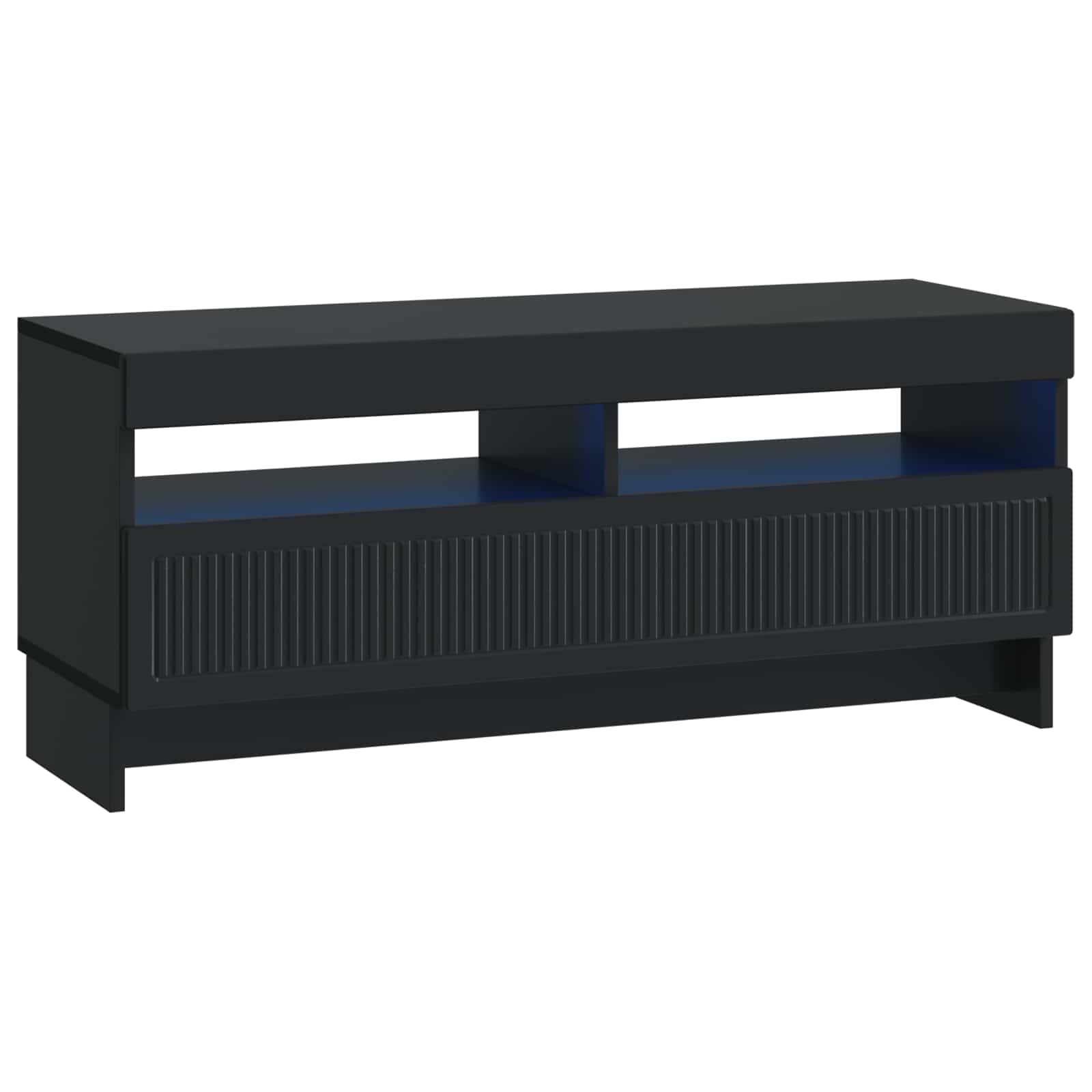 LED TV-kaappi Musta Tekninen puu