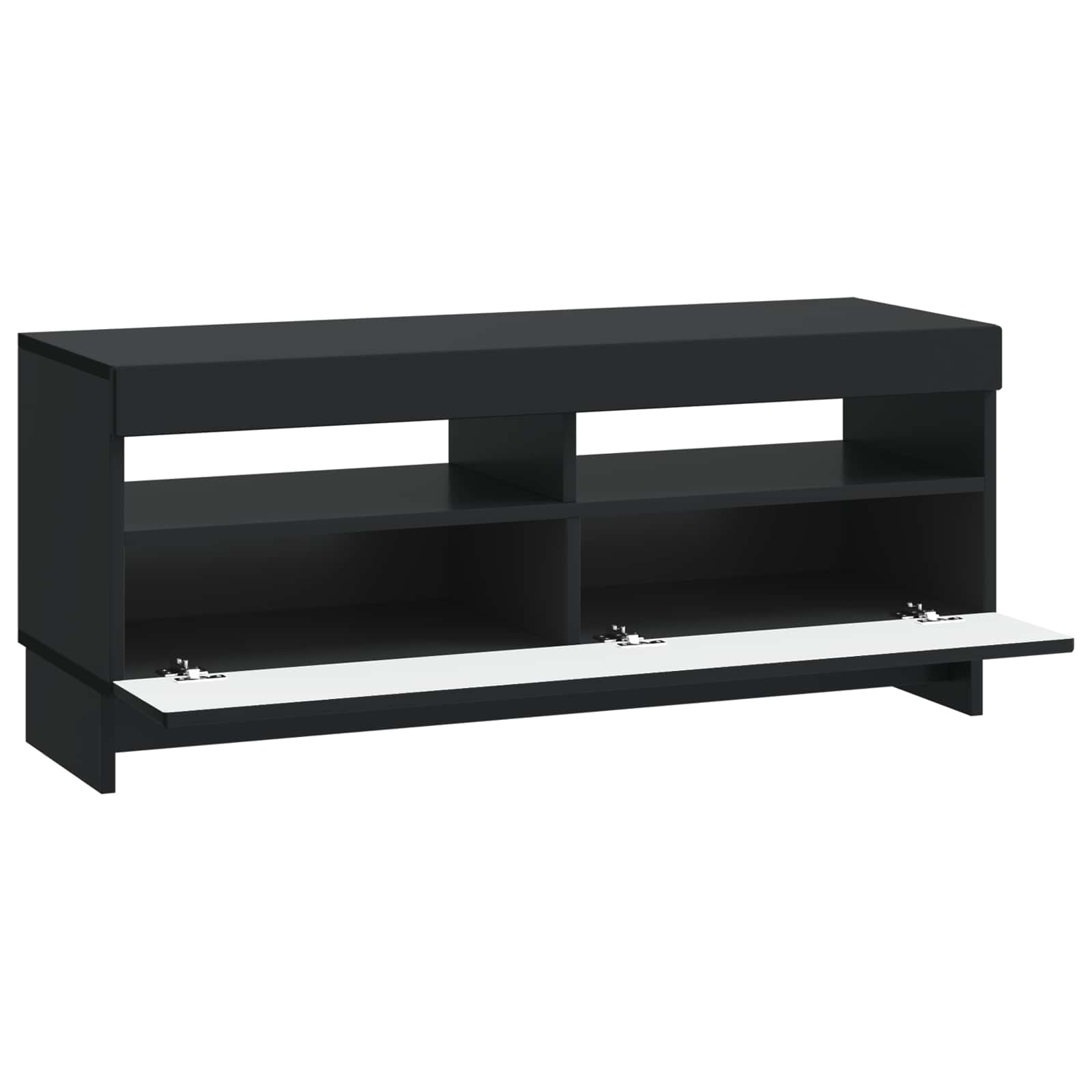 LED TV-kaappi Musta Tekninen puu - Image 3