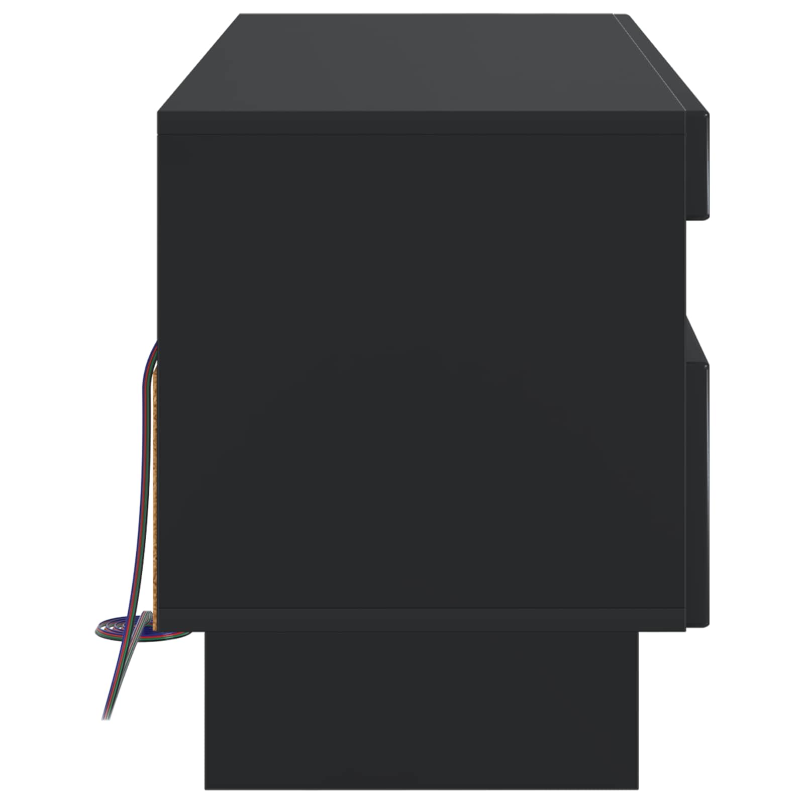 LED TV-kaappi Musta Tekninen puu - Image 5