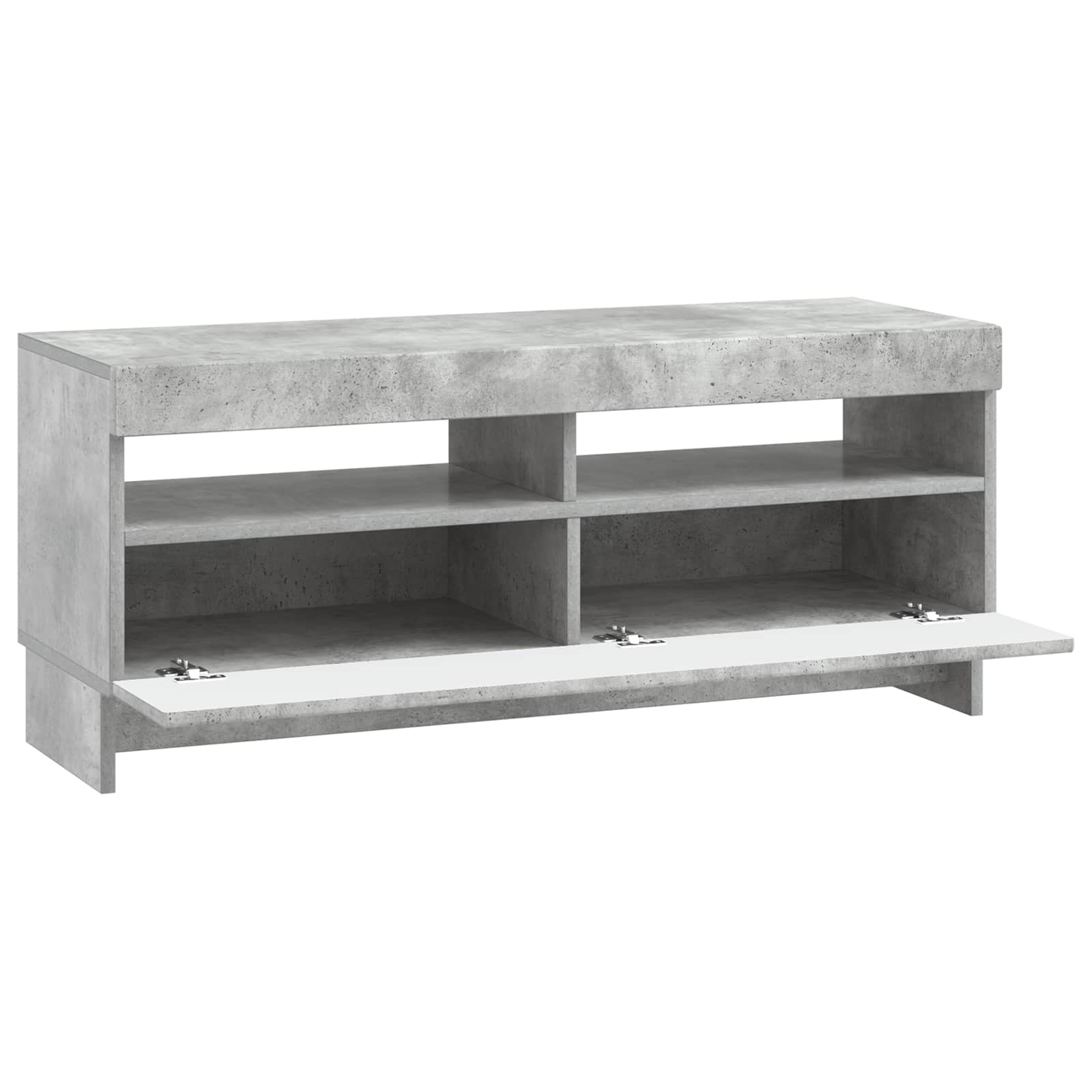 LED TV-kaappi Betoninharmaa Tekninen puu - Image 3