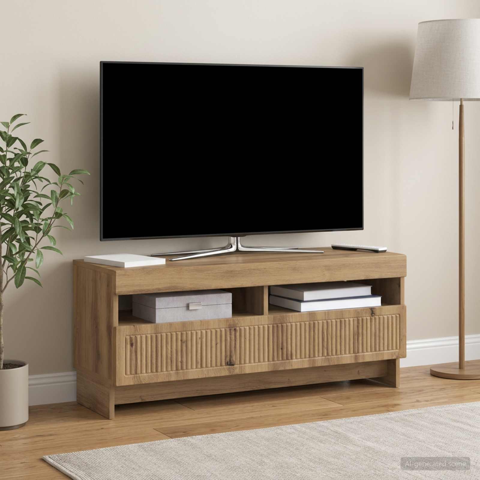 LED TV-kaappi Artisaanitammi Tekninen puu