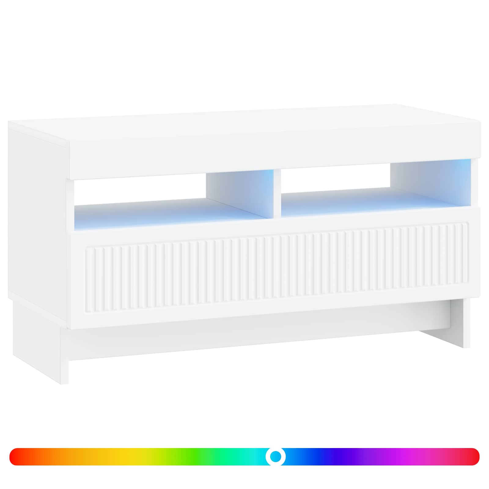 LED TV-kaappi valkoinen Tekninen puu - Image 2