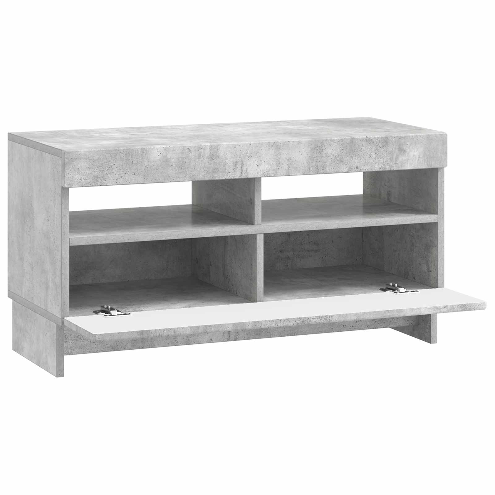 LED TV-kaappi Betoninharmaa Tekninen puu - Image 3