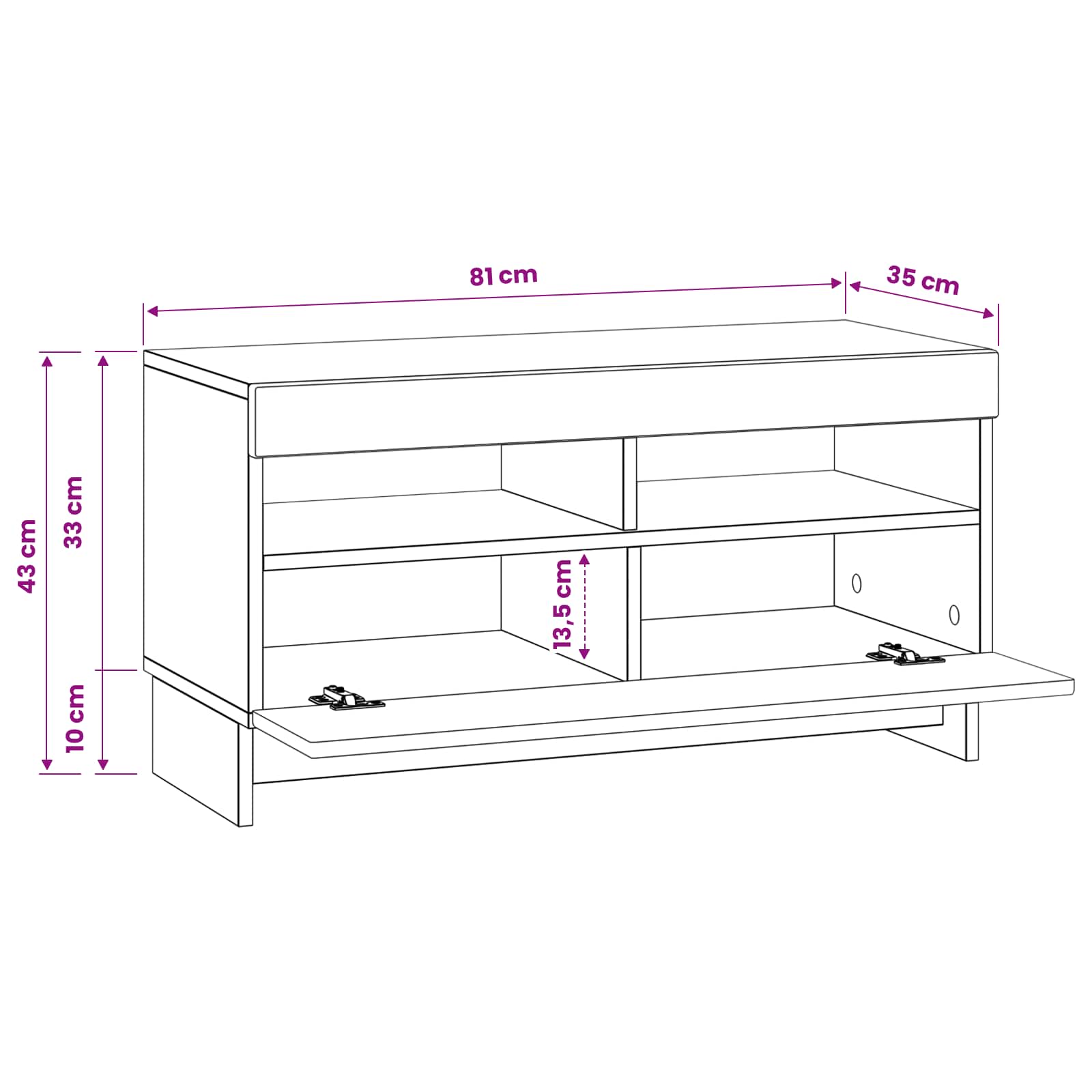 LED TV-kaappi Betoninharmaa Tekninen puu - Image 10