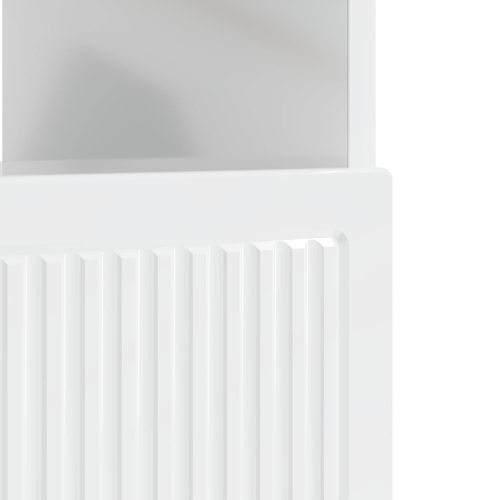 LED TV-kaappi Korkeakiiltoinen valkoinen Tekninen puu - Image 7