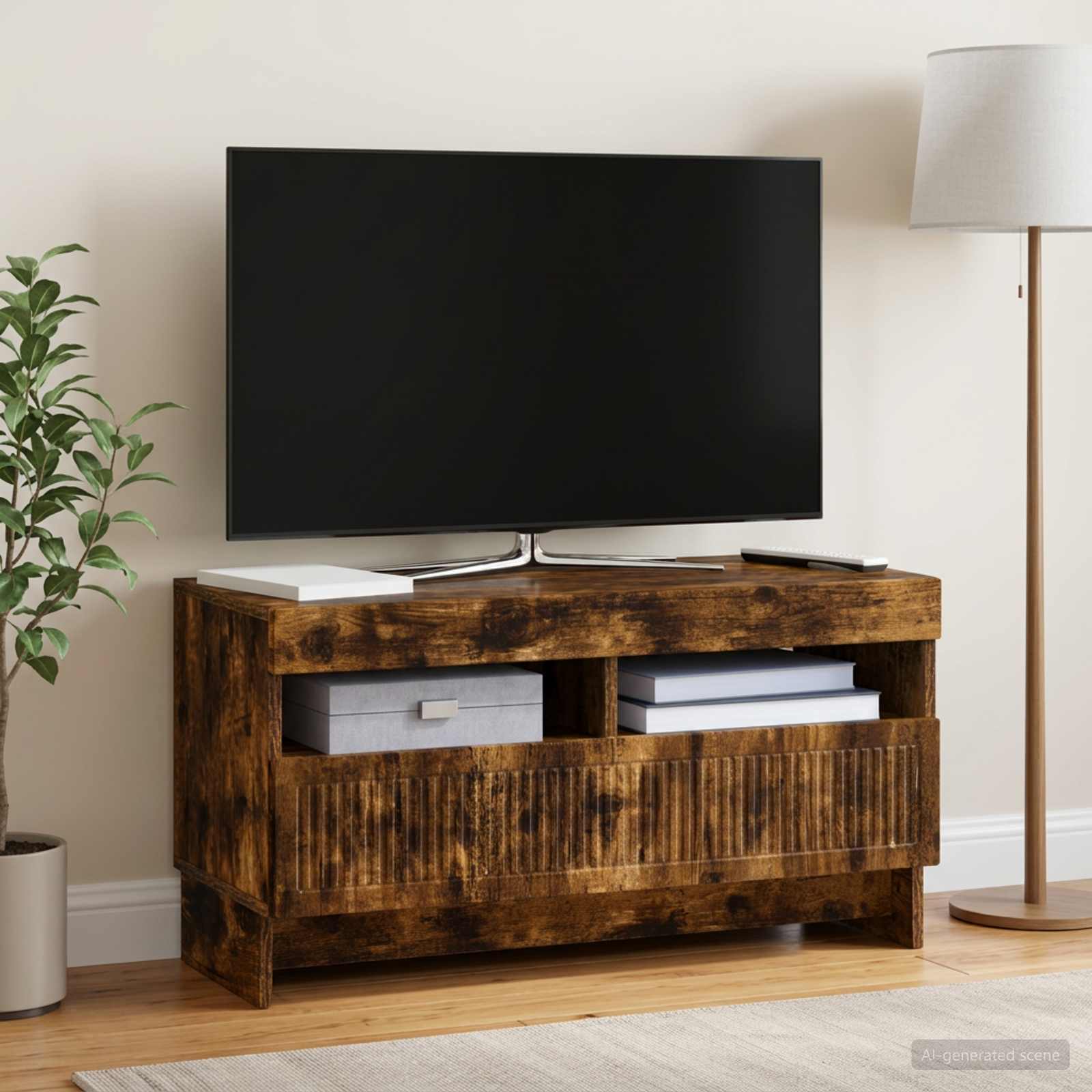 LED TV-kaappi Savutammi Tekninen puu