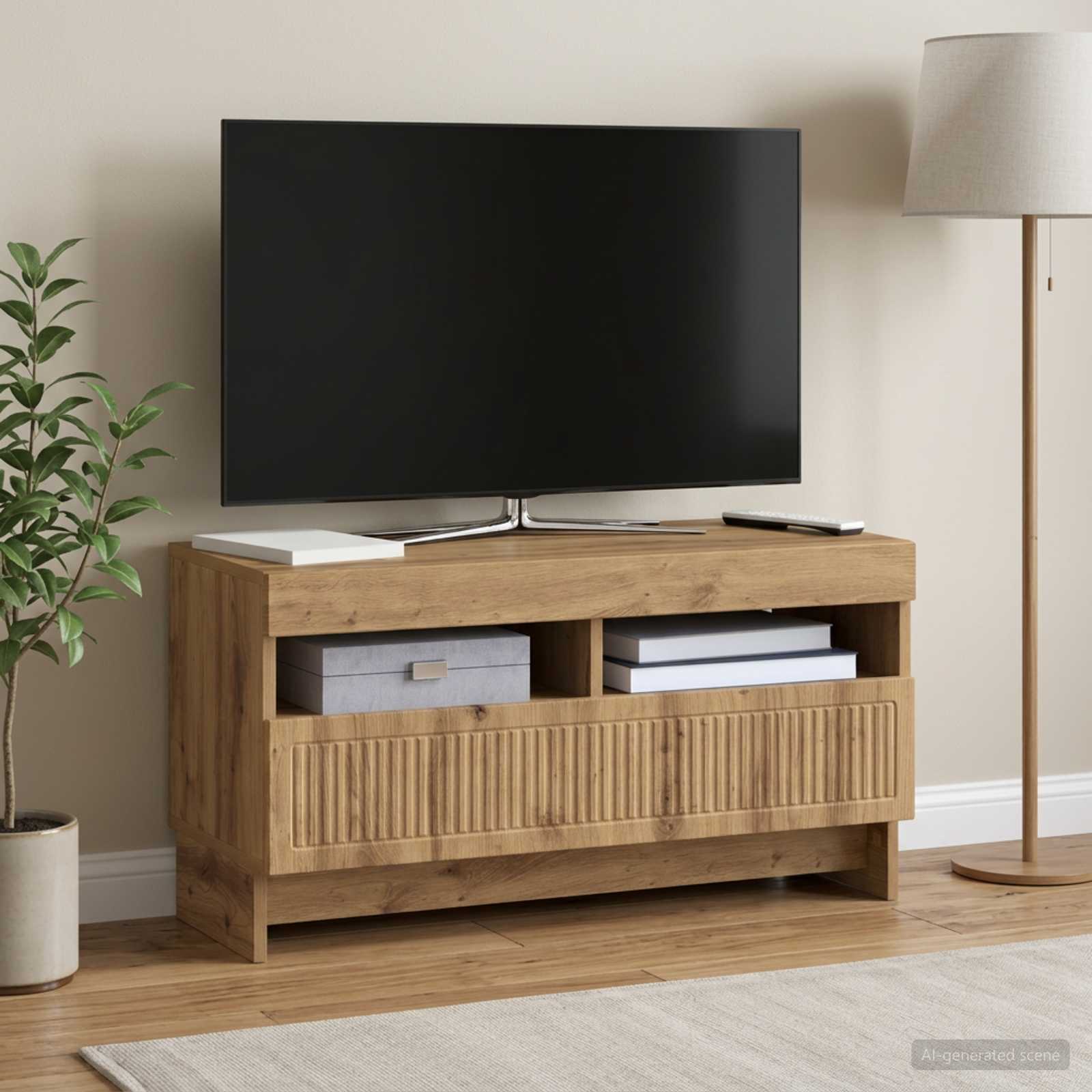 LED TV-kaappi Artisaanitammi Tekninen puu