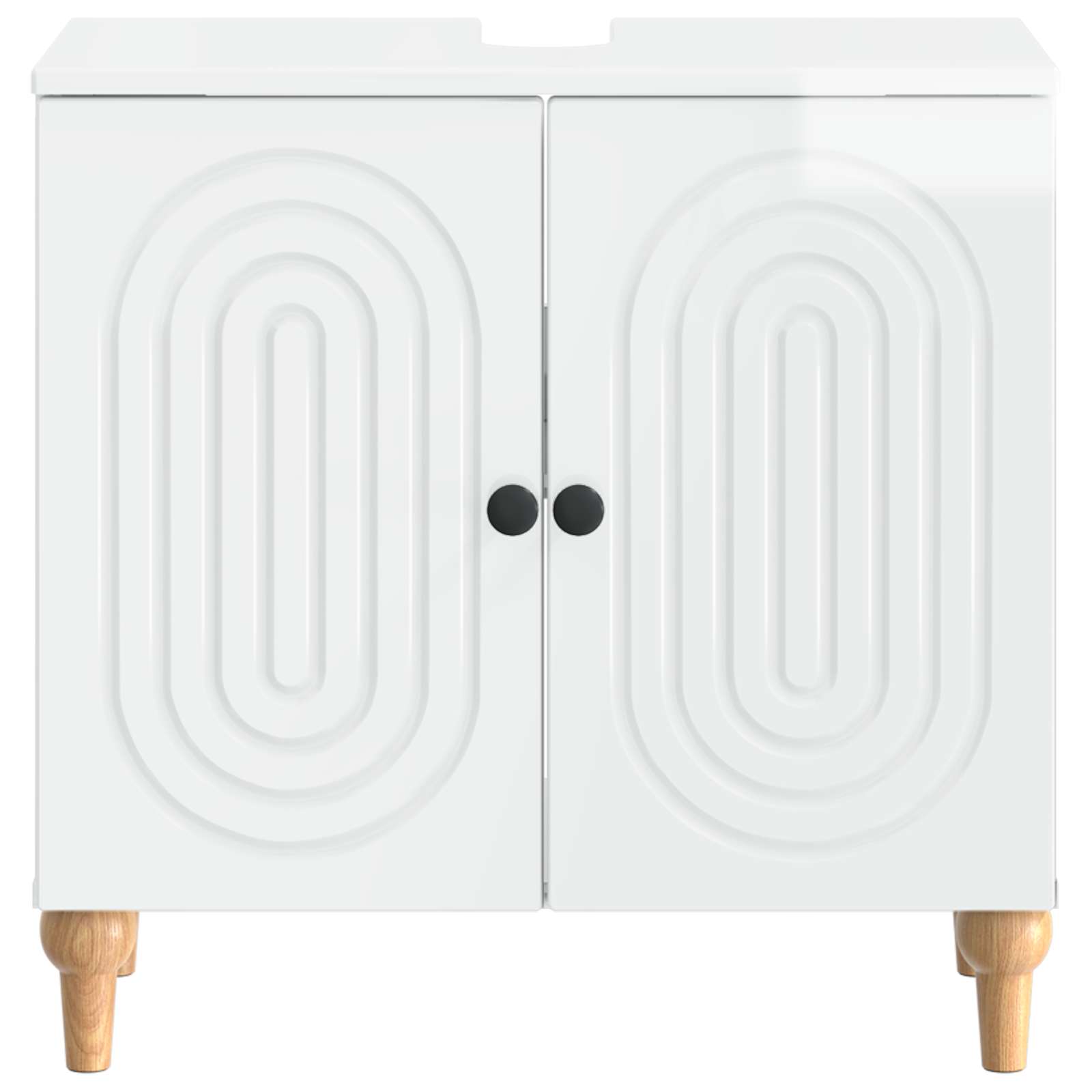 Kylpyhuoneen allaskaappi ALKMAAR Korkeakiiltoinen valkoinen - Image 3