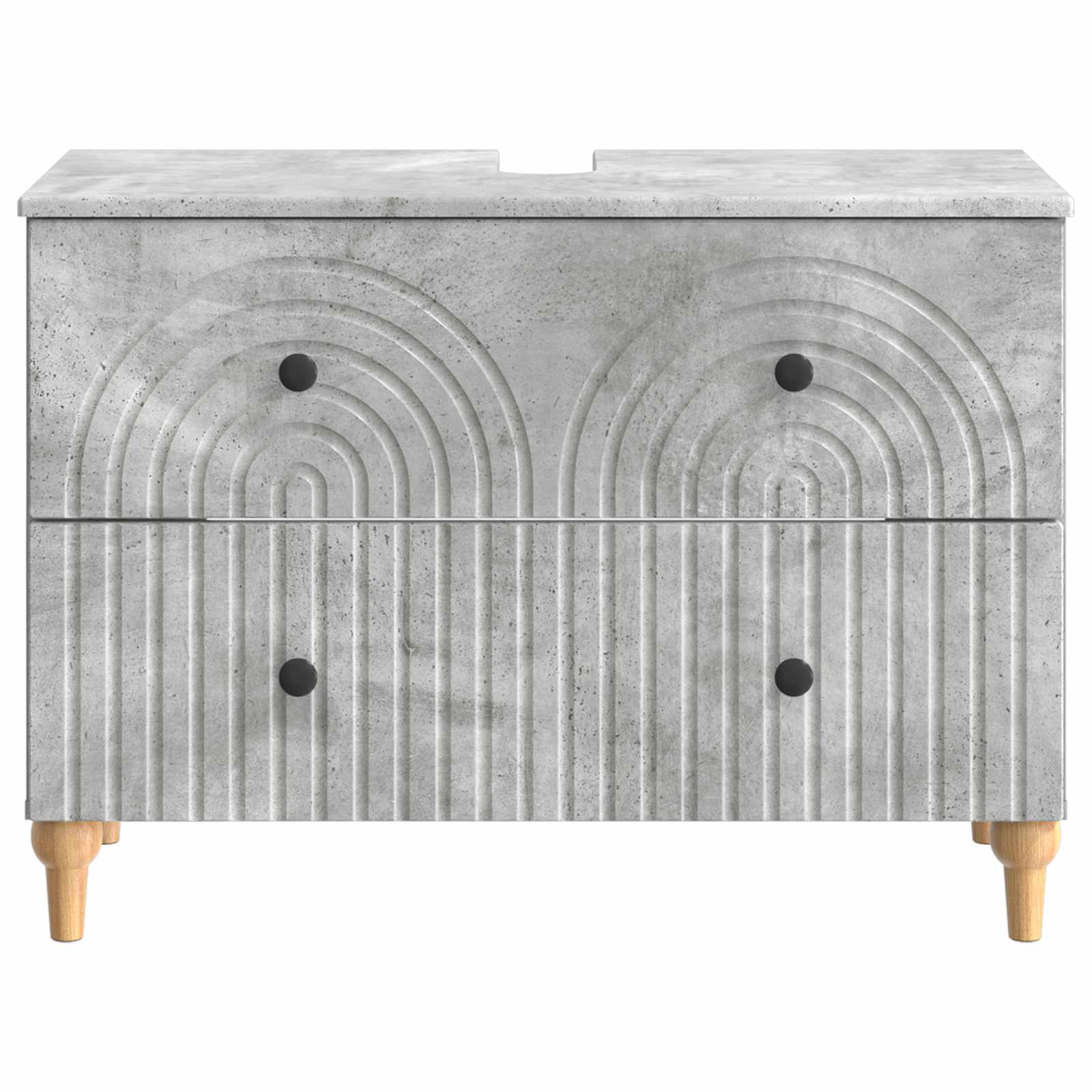 Kylpyhuoneen allaskaappi ALKMAAR Betoninharmaa 82 x 41 x 59 cm - Image 3