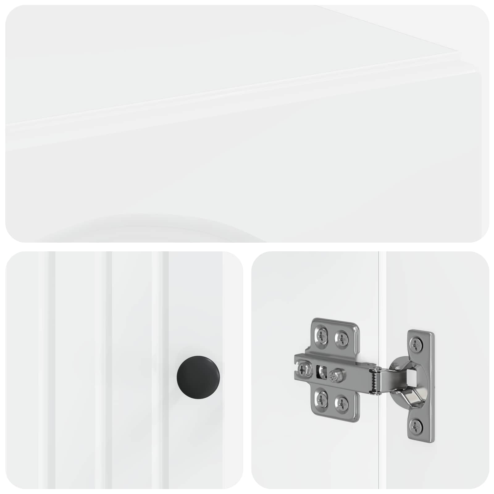 Armario de pared para baño ALKMAAR Blanco Brillante 7