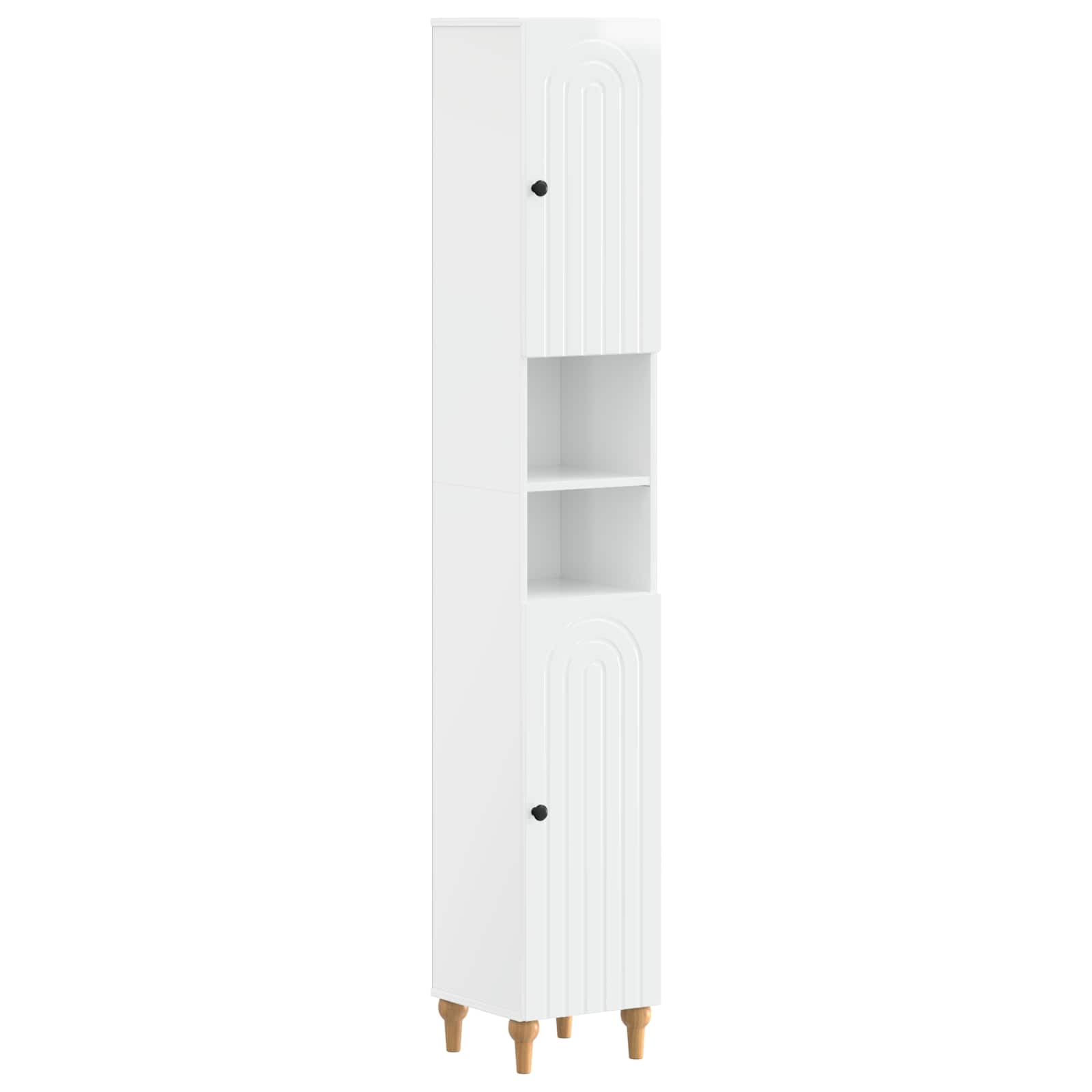 Badkamerkast met Open Plank ALKMAAR Hoogglans Wit – afbeelding 1
