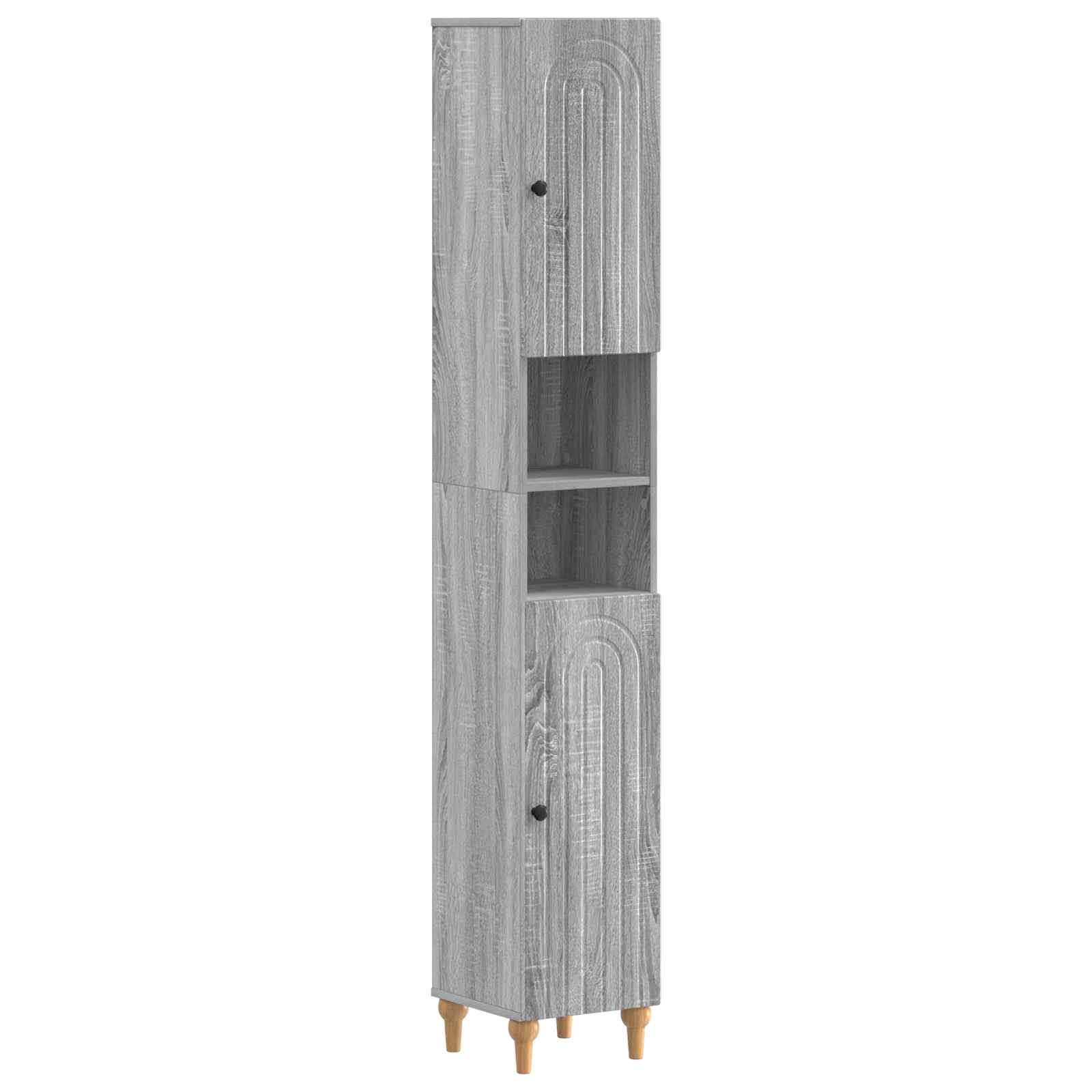 Badkamerkast met Open Plank ALKMAAR Grijs Sonoma – afbeelding 1