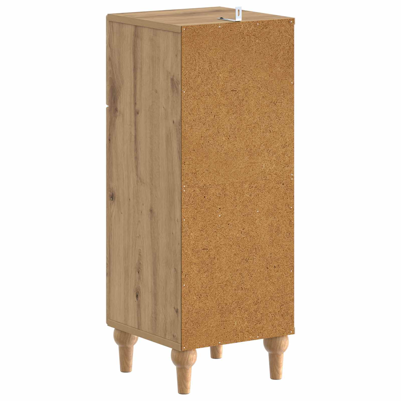Badkamer Opbergkast ALKMAAR Artisanaal eiken 30 x 31 x 80 cm - Afbeelding 6