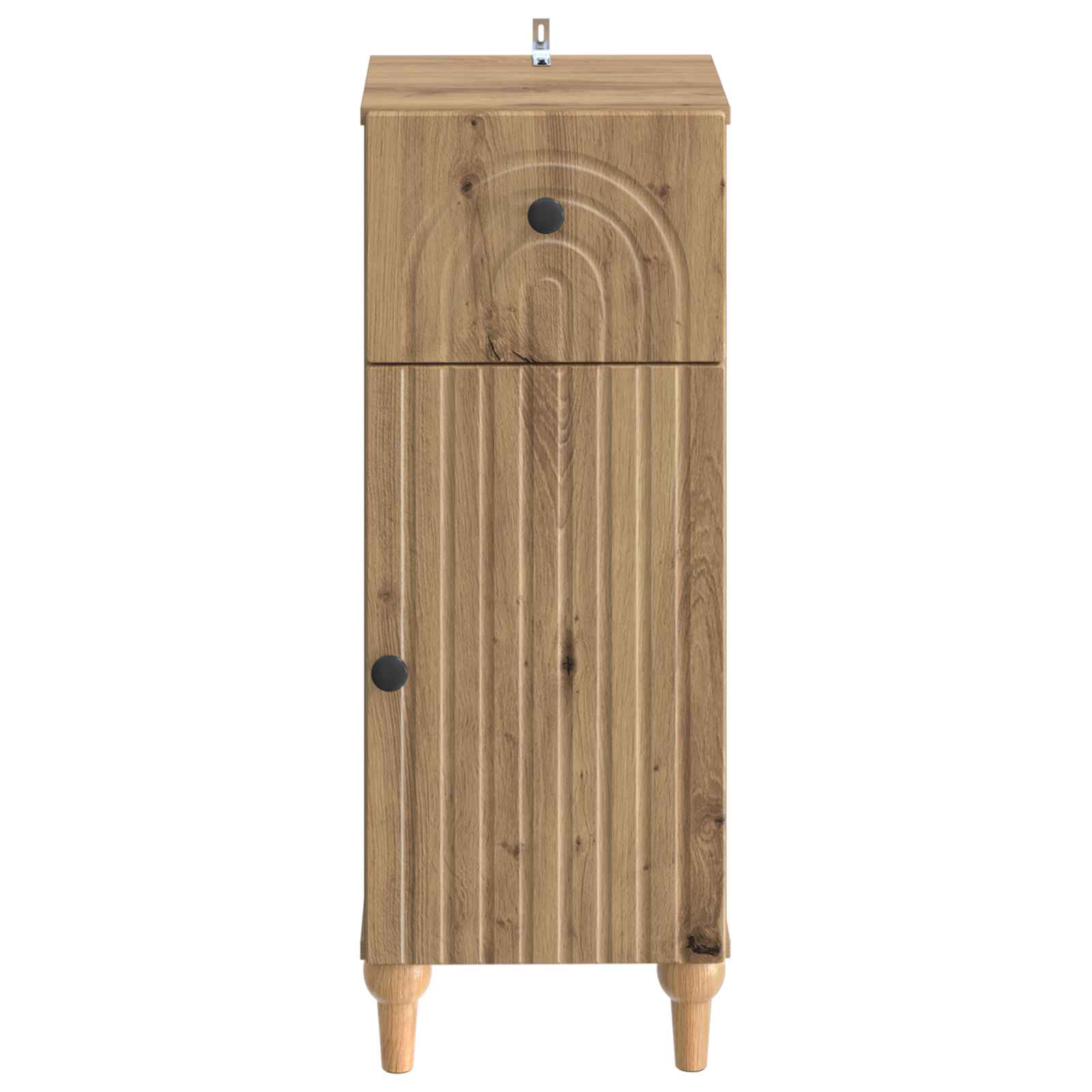 Badkamer Opbergkast ALKMAAR Artisanaal eiken 30 x 31 x 80 cm - Afbeelding 4
