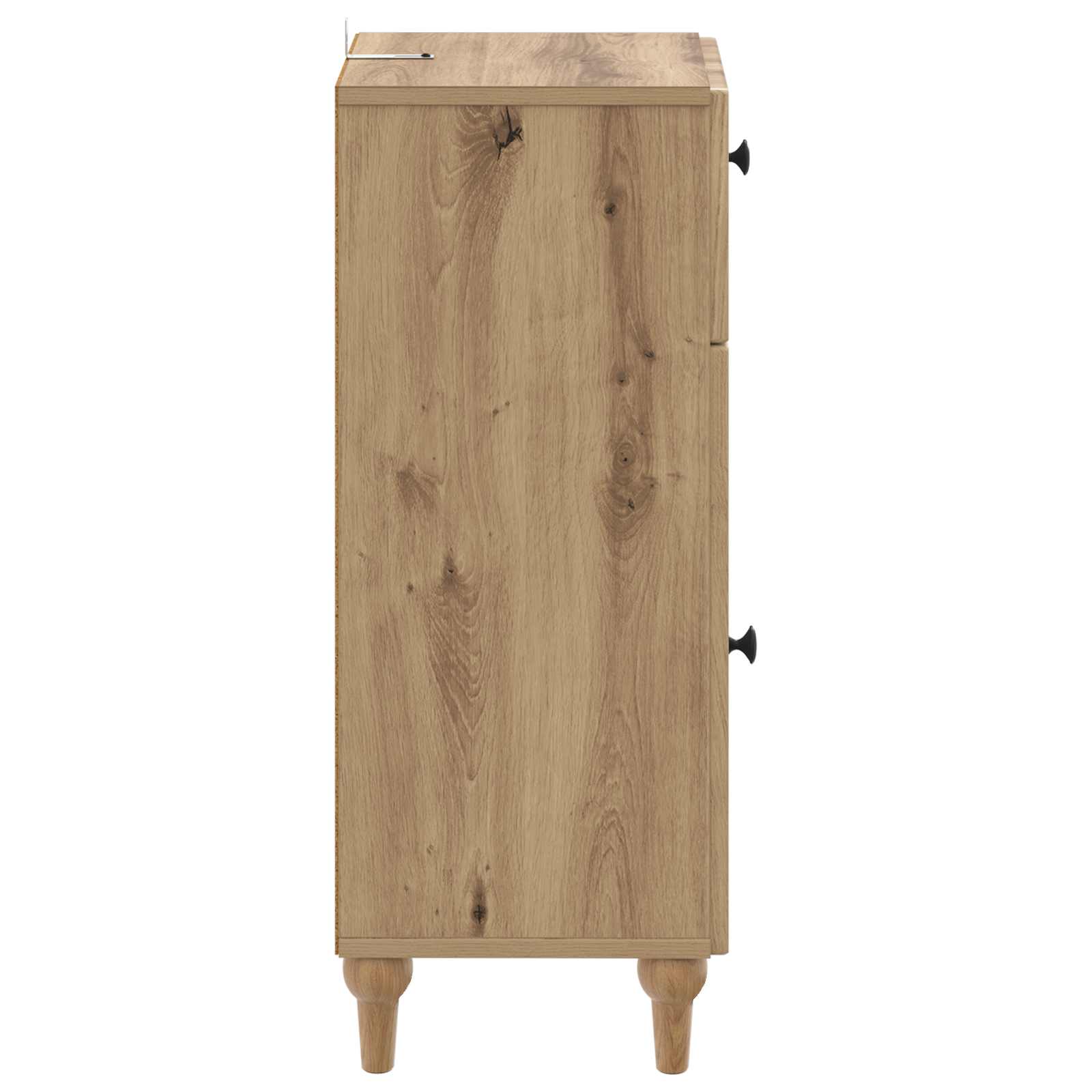 Badkamer Opbergkast ALKMAAR Artisanaal eiken 30 x 31 x 80 cm - Afbeelding 5