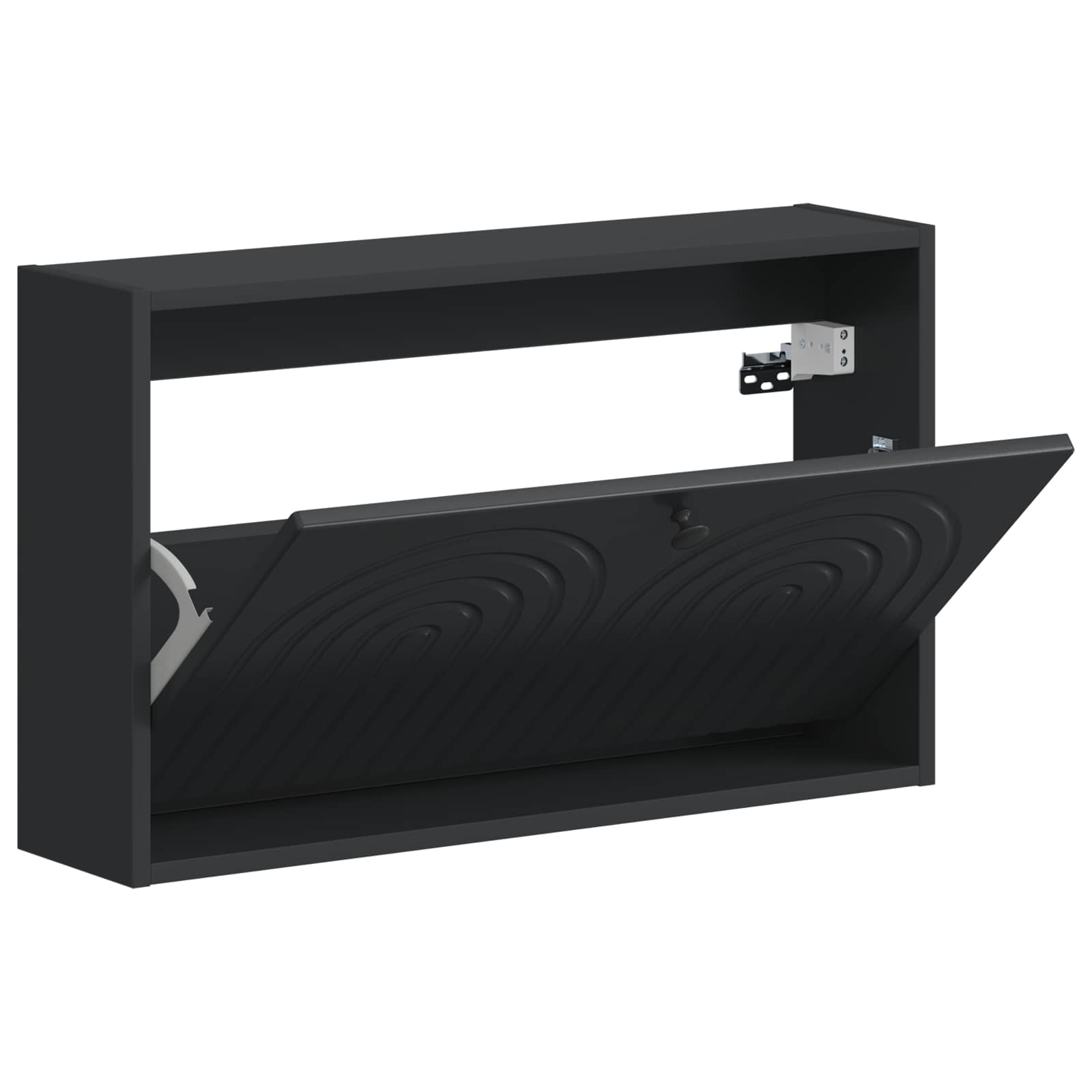 Wandgemonteerde Schoenkast ALKMAAR 71 x 17 x 43 cm Bewerkt hout image 2