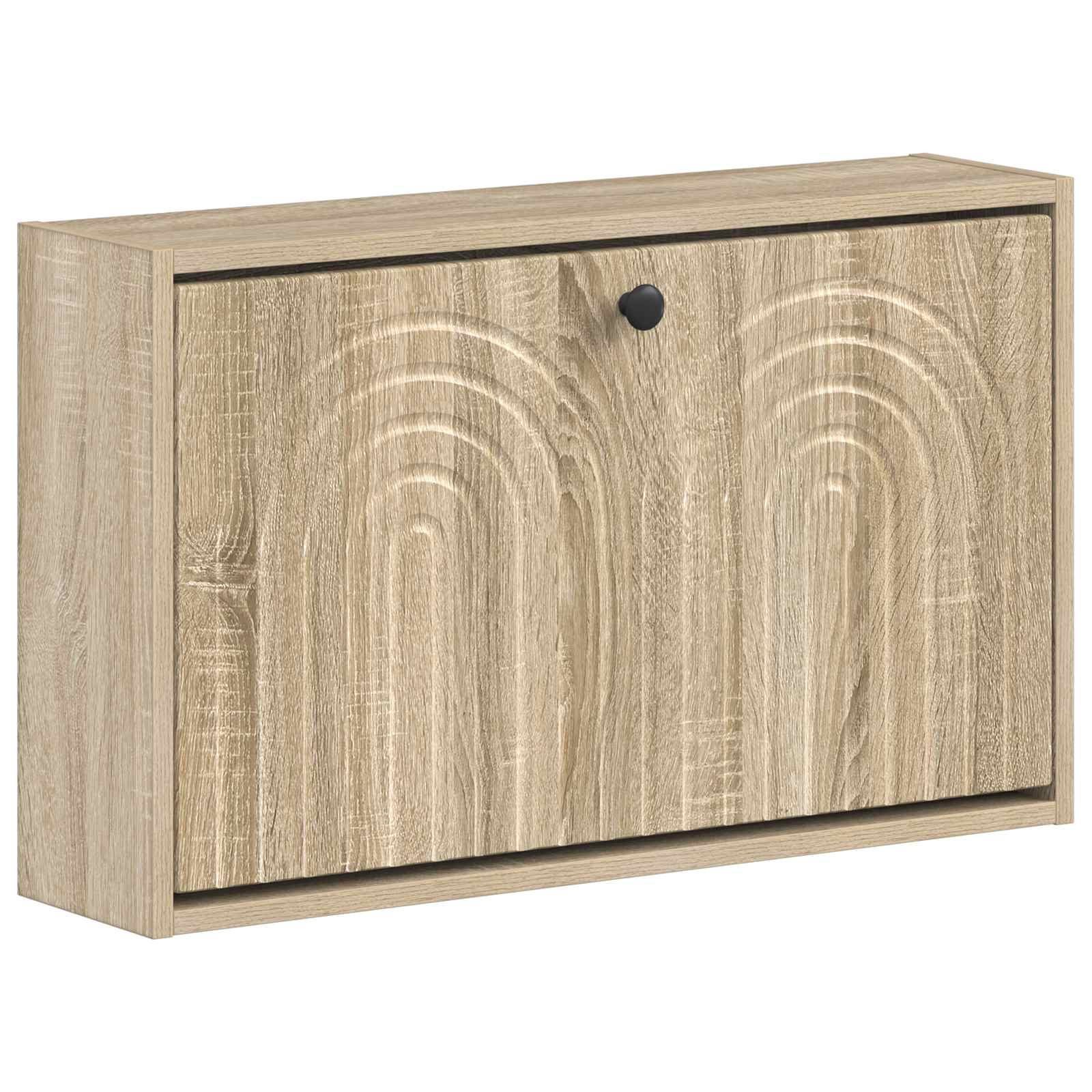Wandgemonteerde Schoenkast ALKMAAR 71 x 17 x 43 cm Bewerkt hout image 1