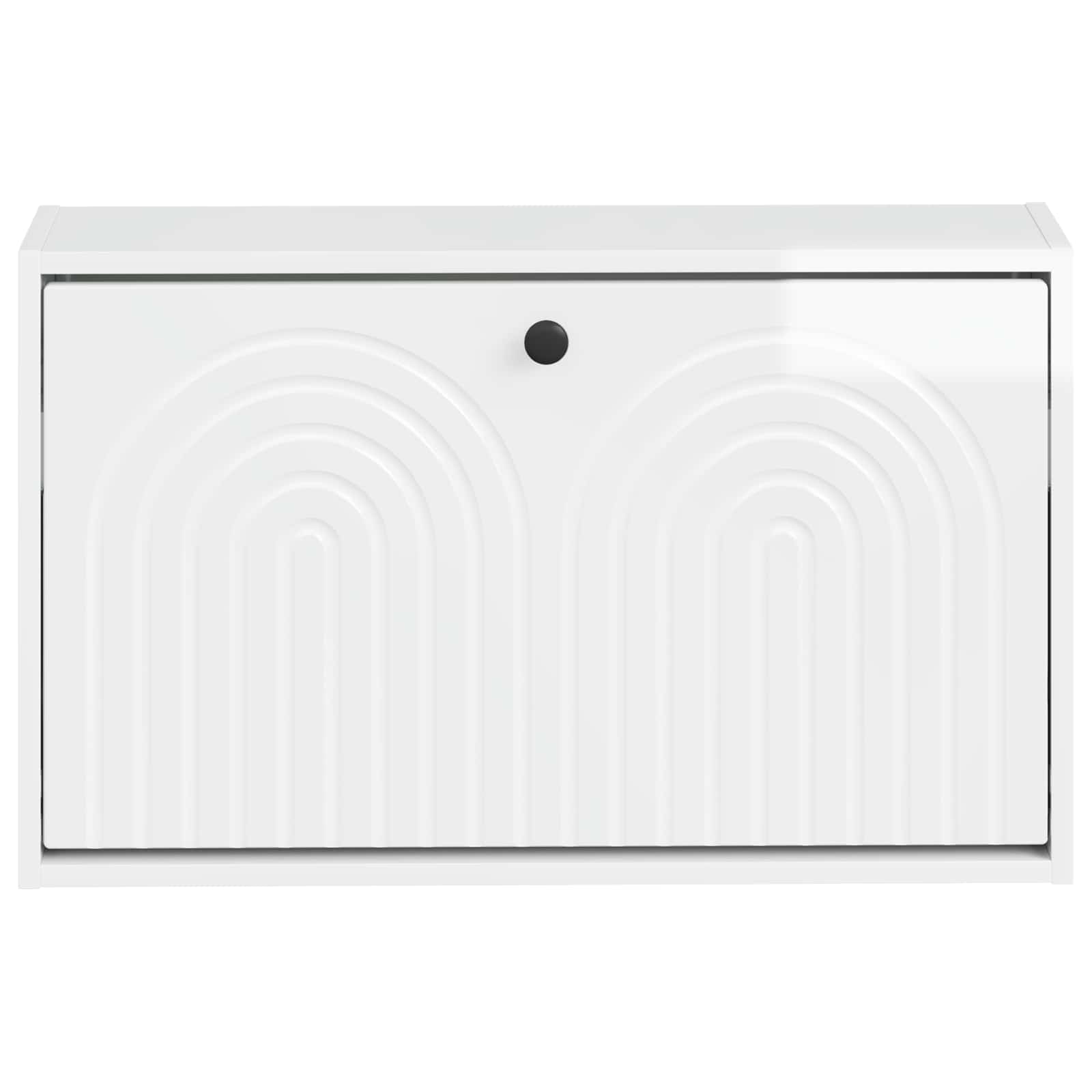Wandgemonteerde Schoenkast ALKMAAR 71 x 17 x 43 cm Bewerkt hout image 3