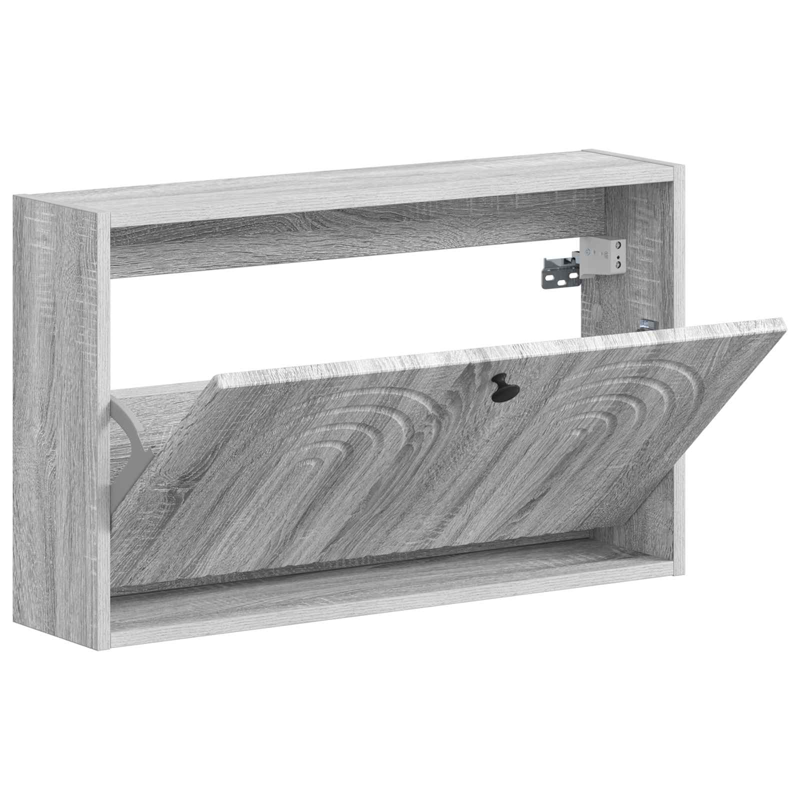 Wandgemonteerde Schoenkast ALKMAAR 71 x 17 x 43 cm Bewerkt hout image 2