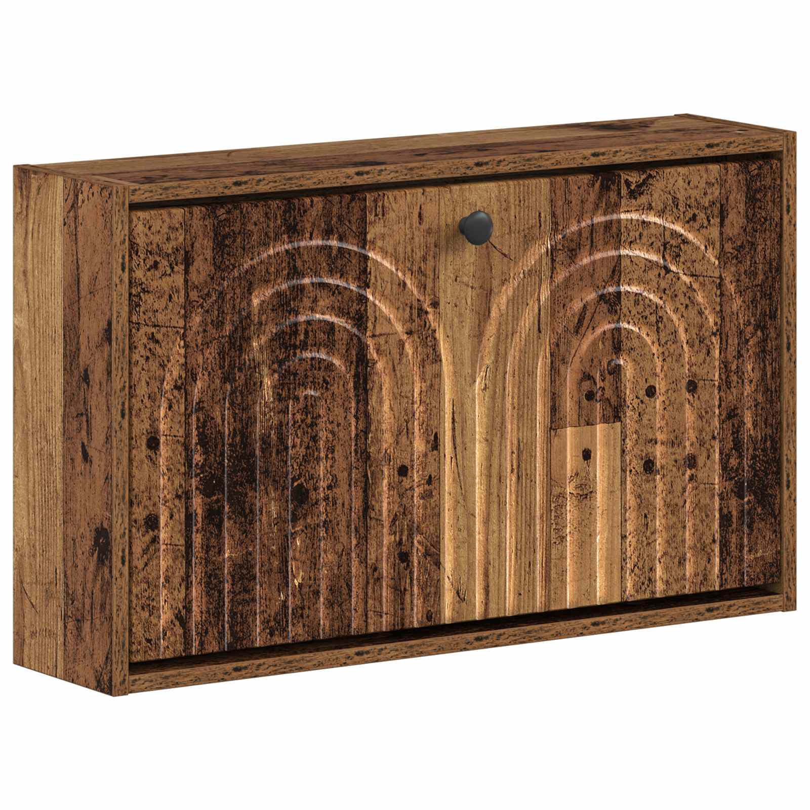 Wandgemonteerde Schoenkast ALKMAAR 71 x 17 x 43 cm Bewerkt hout image 1