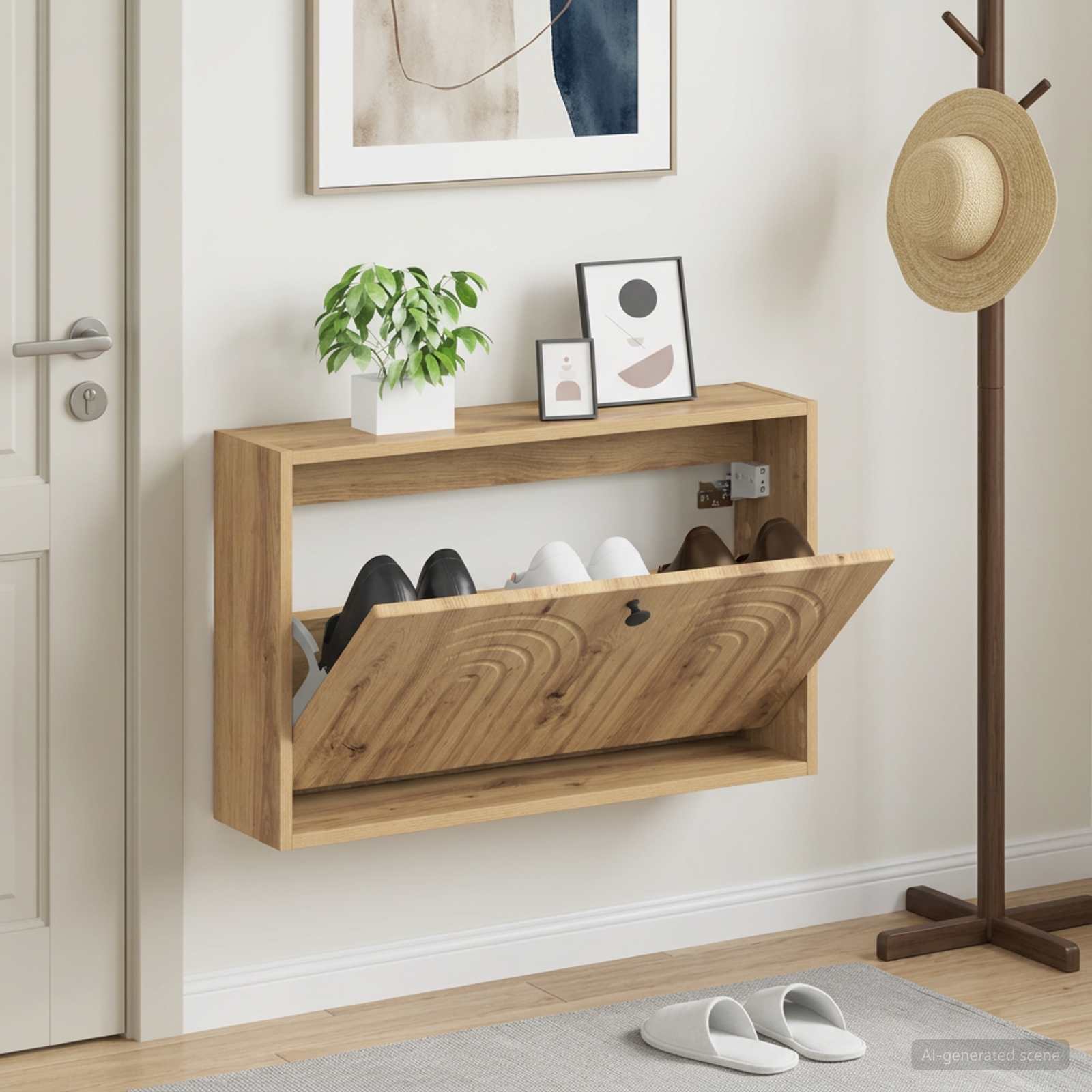 vidaXL Wandmontierter Schuhschrank ALKMAAR 71 x 17 x 43 cm