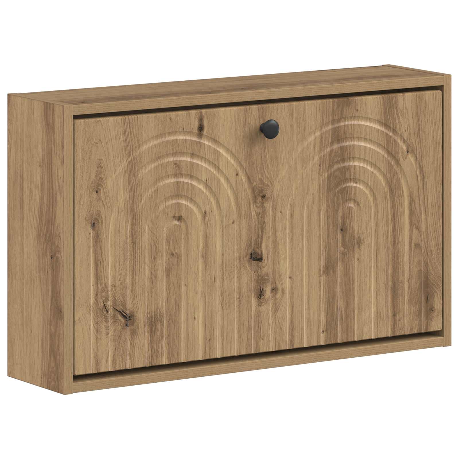 Wandgemonteerde Schoenkast ALKMAAR 71 x 17 x 43 cm Bewerkt hout image 1