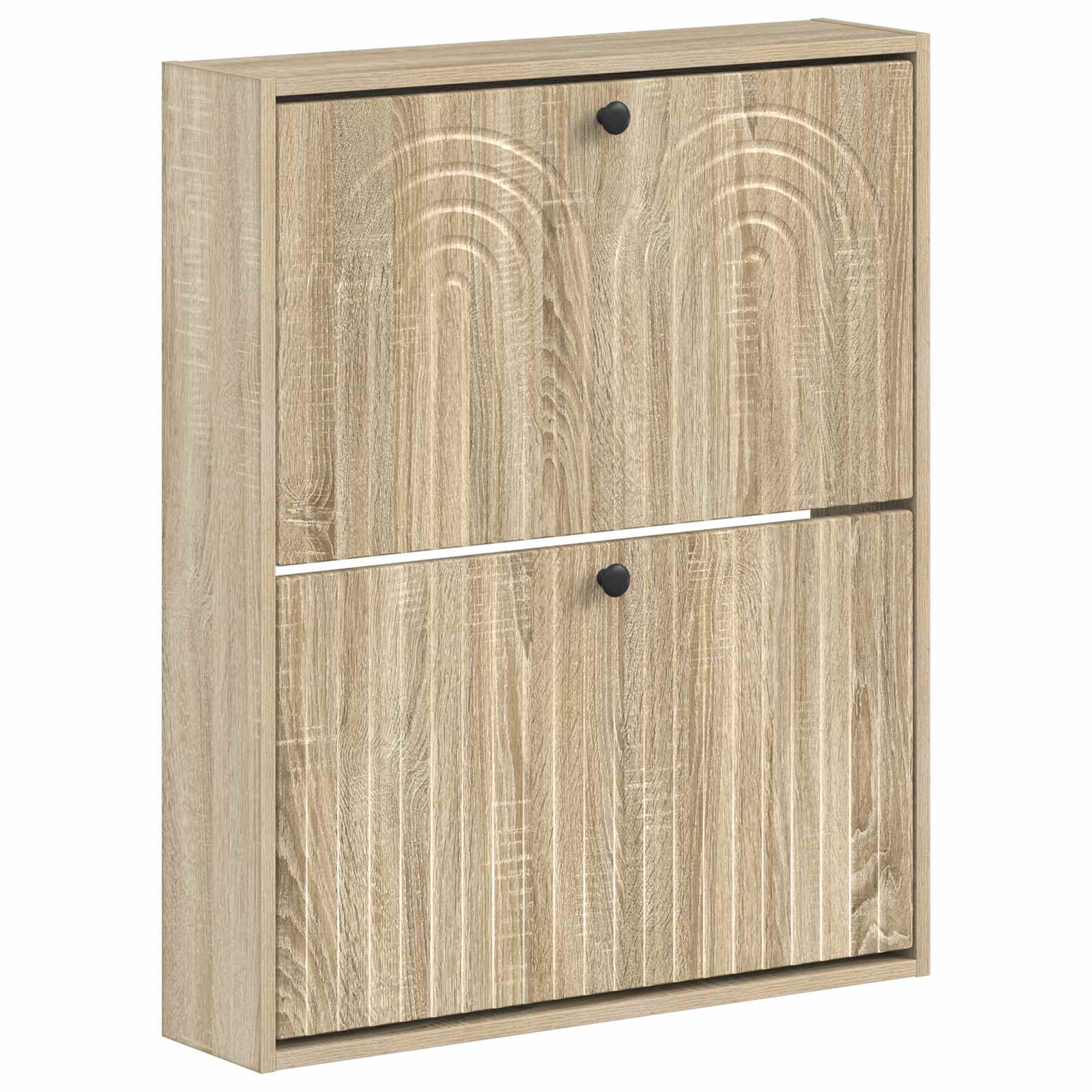 Wandgemonteerde Schoenkast ALKMAAR 71 x 17 x 86 cm Bewerkt hout image 1