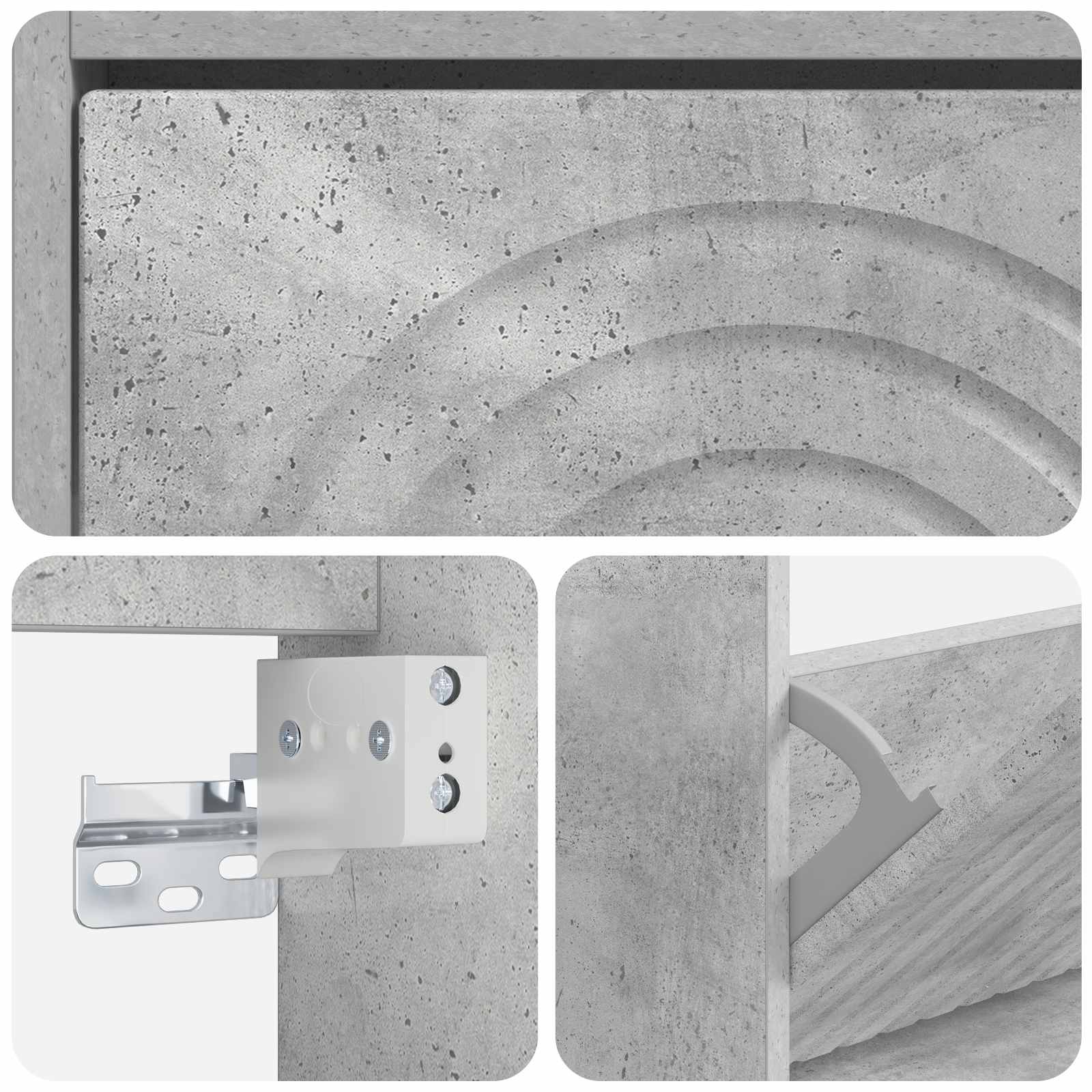 Wandgemonteerde Schoenkast ALKMAAR 71 x 17 x 86 cm Bewerkt hout image 6