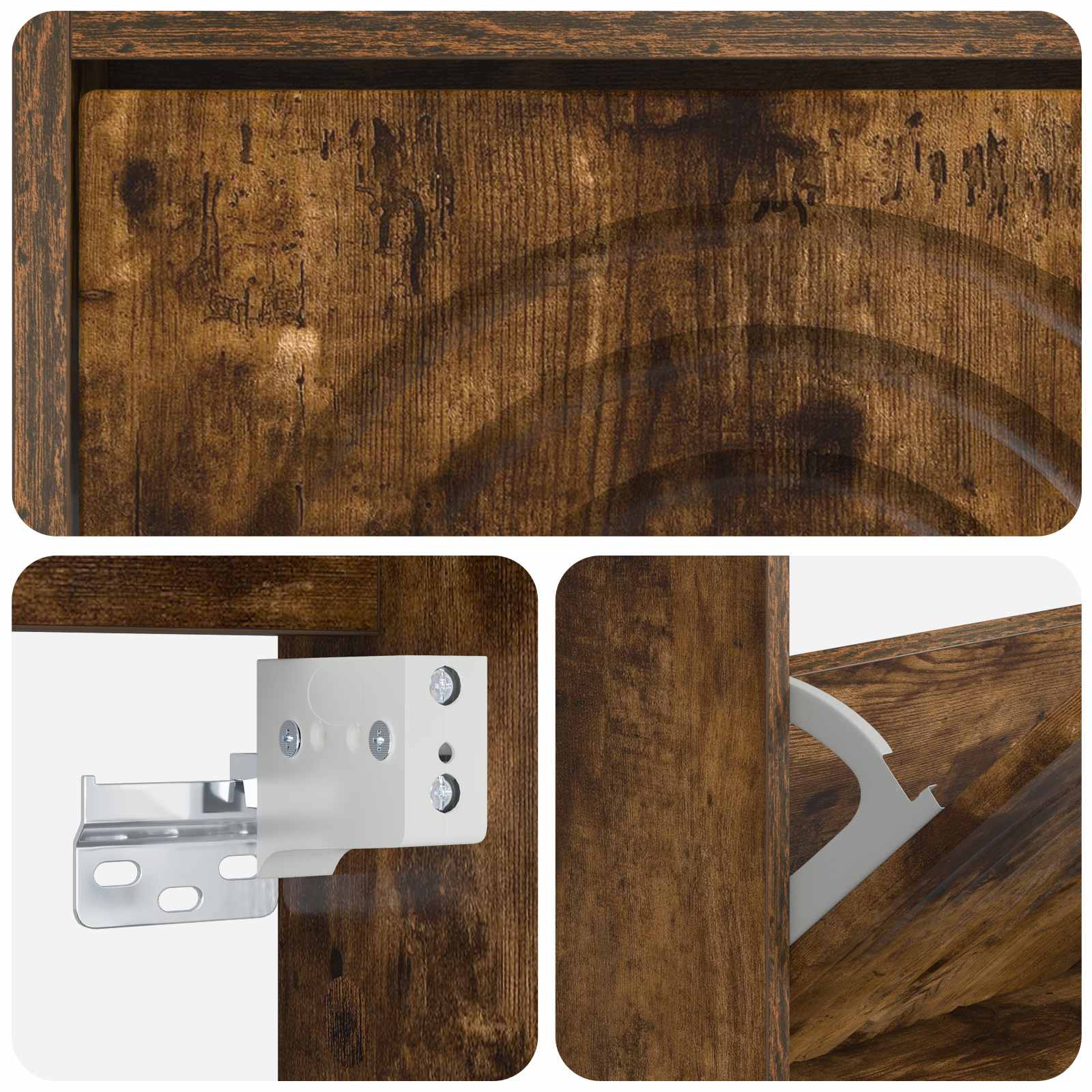 Wandgemonteerde Schoenkast ALKMAAR 71 x 17 x 86 cm Bewerkt hout image 6