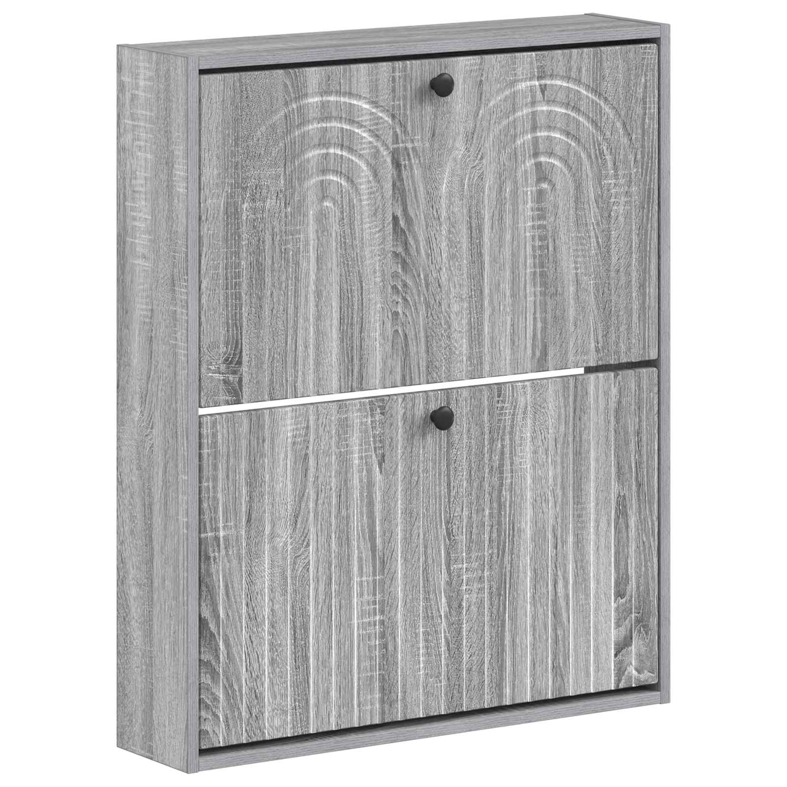 Wandgemonteerde Schoenkast ALKMAAR 71 x 17 x 86 cm Bewerkt hout image 1