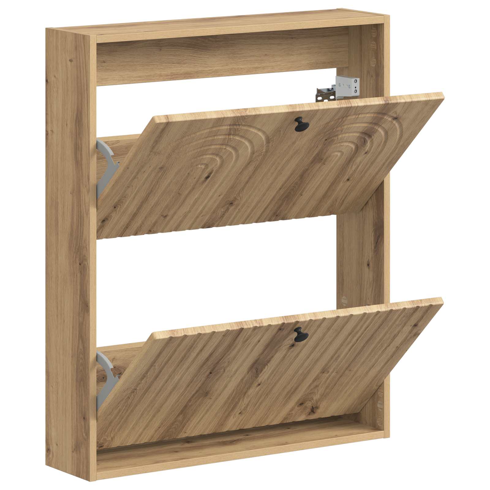 Wandgemonteerde Schoenkast ALKMAAR 71 x 17 x 86 cm Bewerkt hout image 3