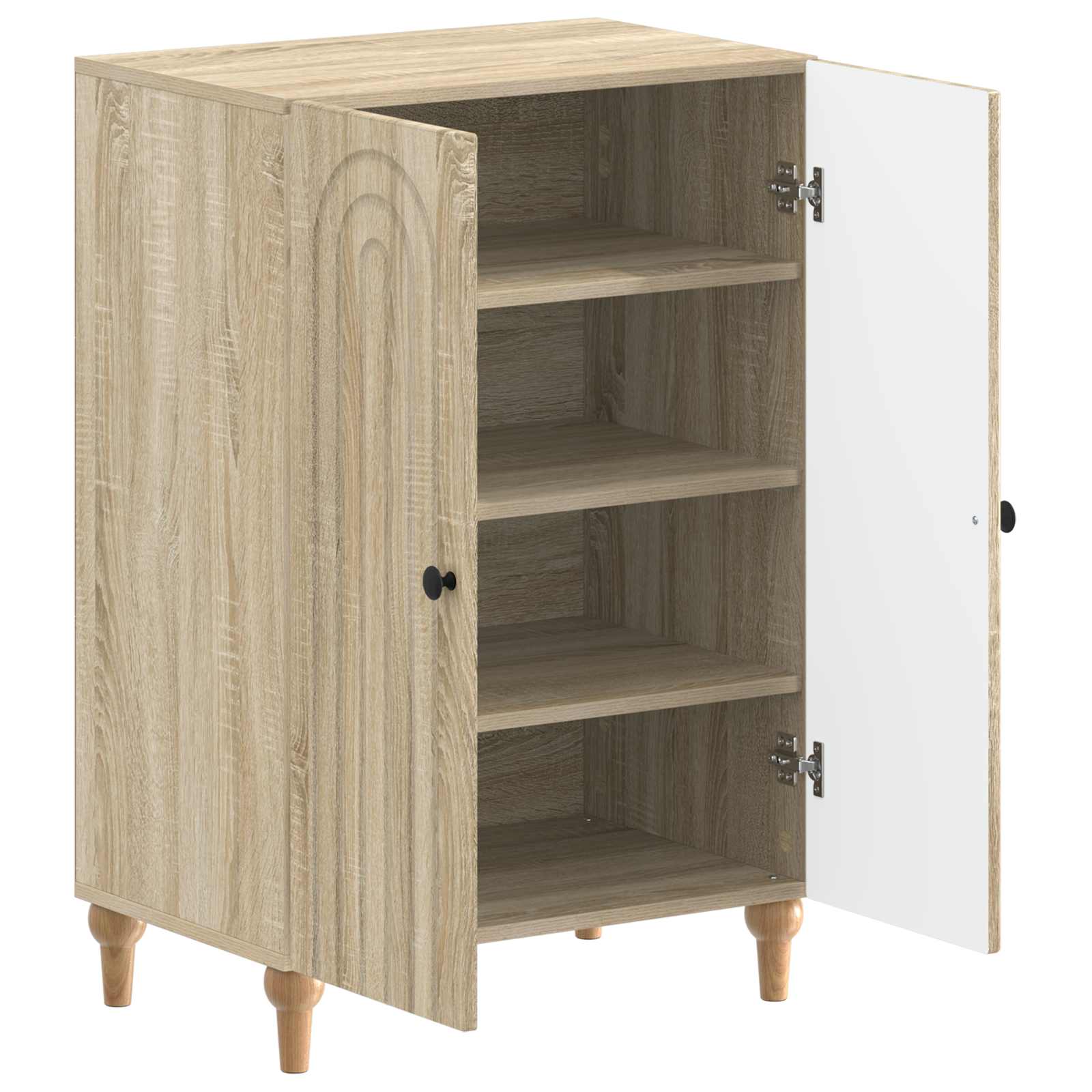 Schoenenkast ALKMAAR 59,5 x 39,5 x 90 cm Bewerkt hout image 2
