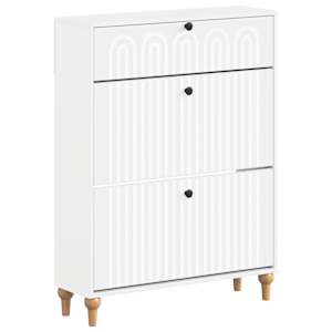 vidaXL Kinga kapp ALKMAAR 78 x 24 x 103 cm Tehispuit Valge