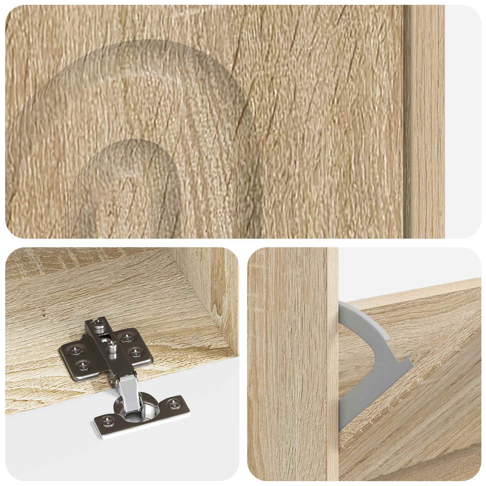Schoenenkast ALKMAAR 78 x 24 x 103 cm Bewerkt hout Sonoma Eiken image 6