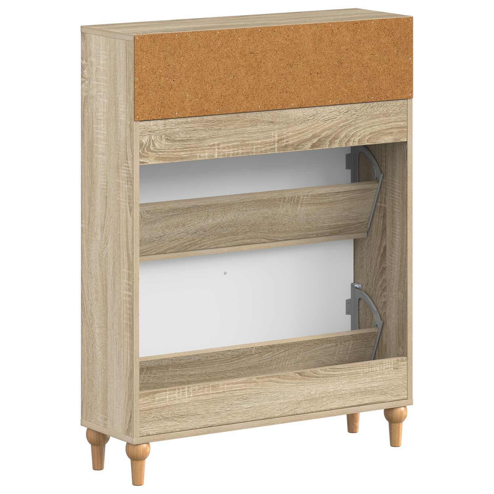 Schoenenkast ALKMAAR 78 x 24 x 103 cm Bewerkt hout Sonoma Eiken image 5