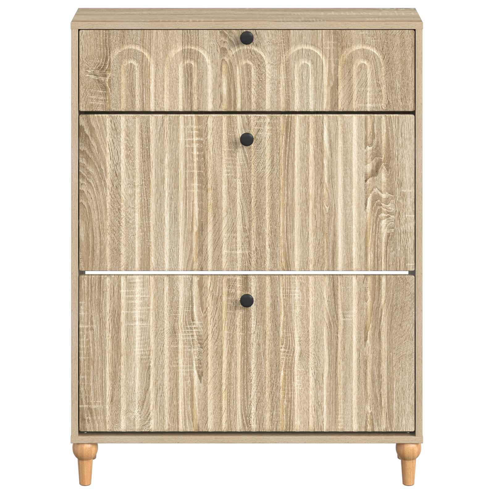 Schoenenkast ALKMAAR 78 x 24 x 103 cm Bewerkt hout Sonoma Eiken image 3