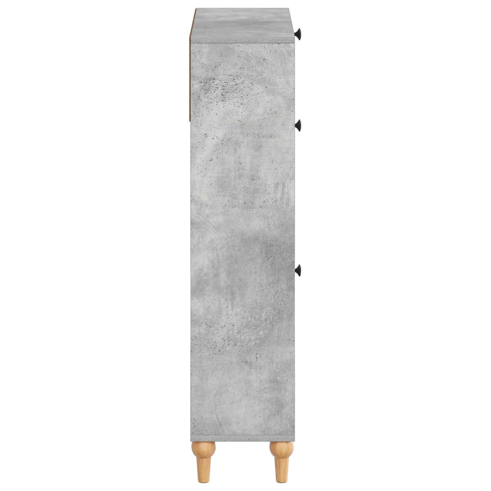 Schoenenkast ALKMAAR 78 x 24 x 103 cm Bewerkt hout Betongrijs image 4