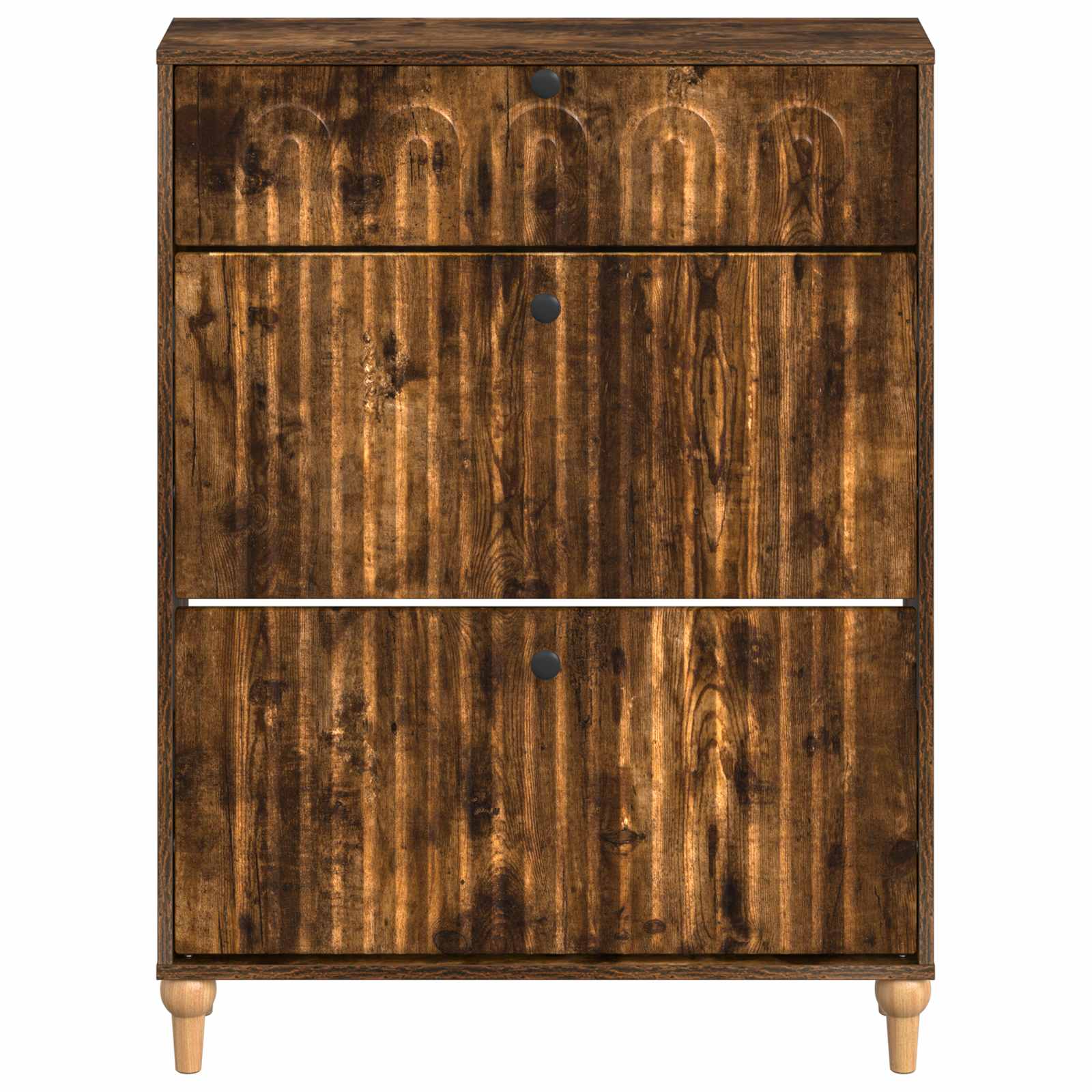 Schoenenkast ALKMAAR 78 x 24 x 103 cm Bewerkt hout image 3