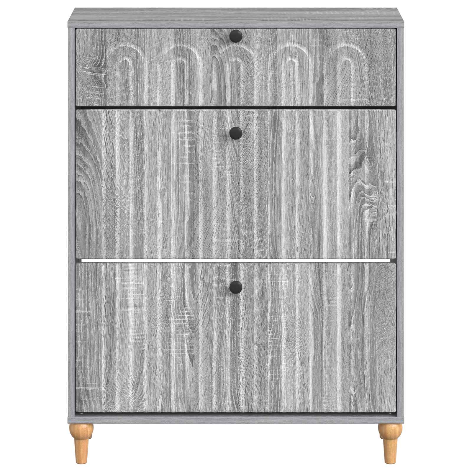 Schoenenkast ALKMAAR 78 x 24 x 103 cm Bewerkt hout Grijs Sonoma image 3