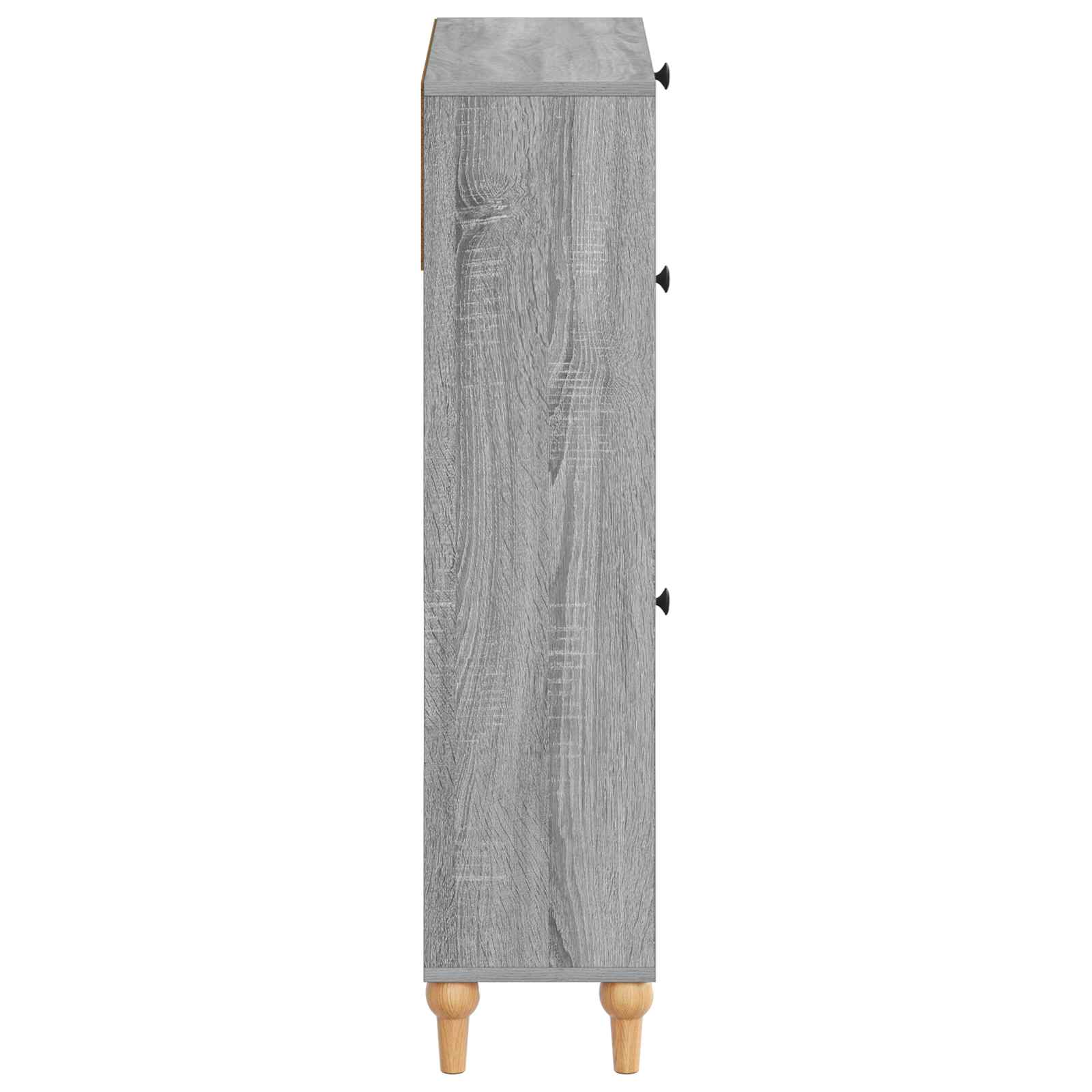 Schoenenkast ALKMAAR 78 x 24 x 103 cm Bewerkt hout Grijs Sonoma image 4