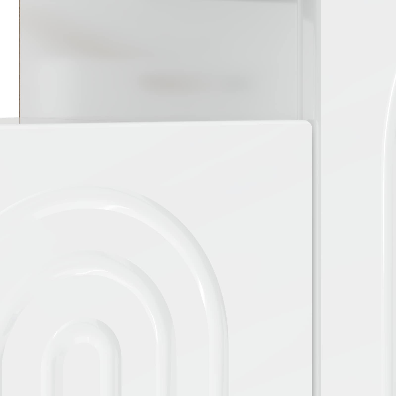 LED TV-kaappi Korkeakiiltoinen valkoinen Tekninen puu - Image 7