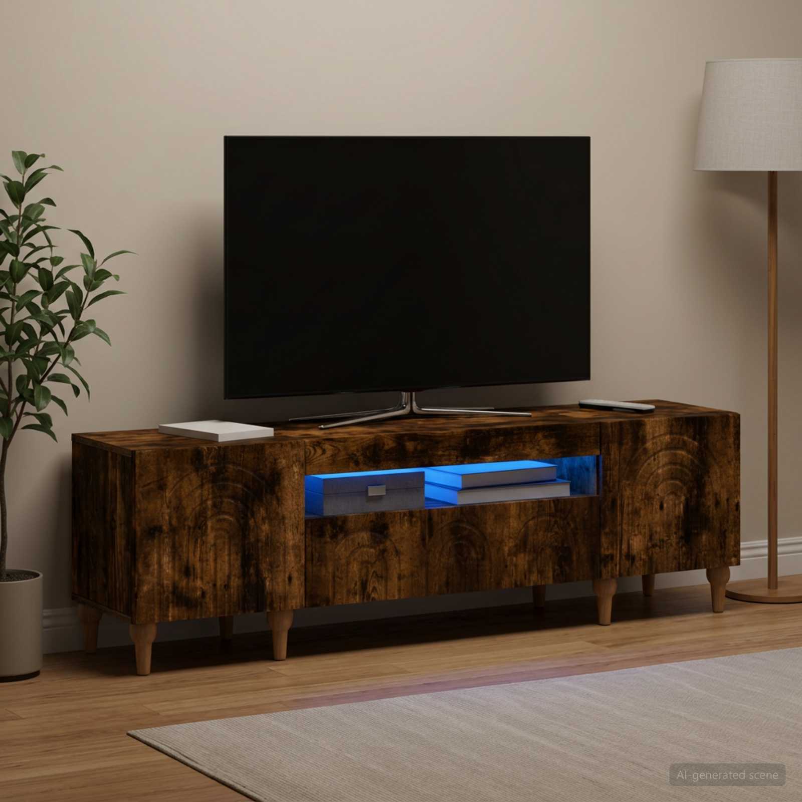 LED TV-kaappi Savutammi Tekninen puu