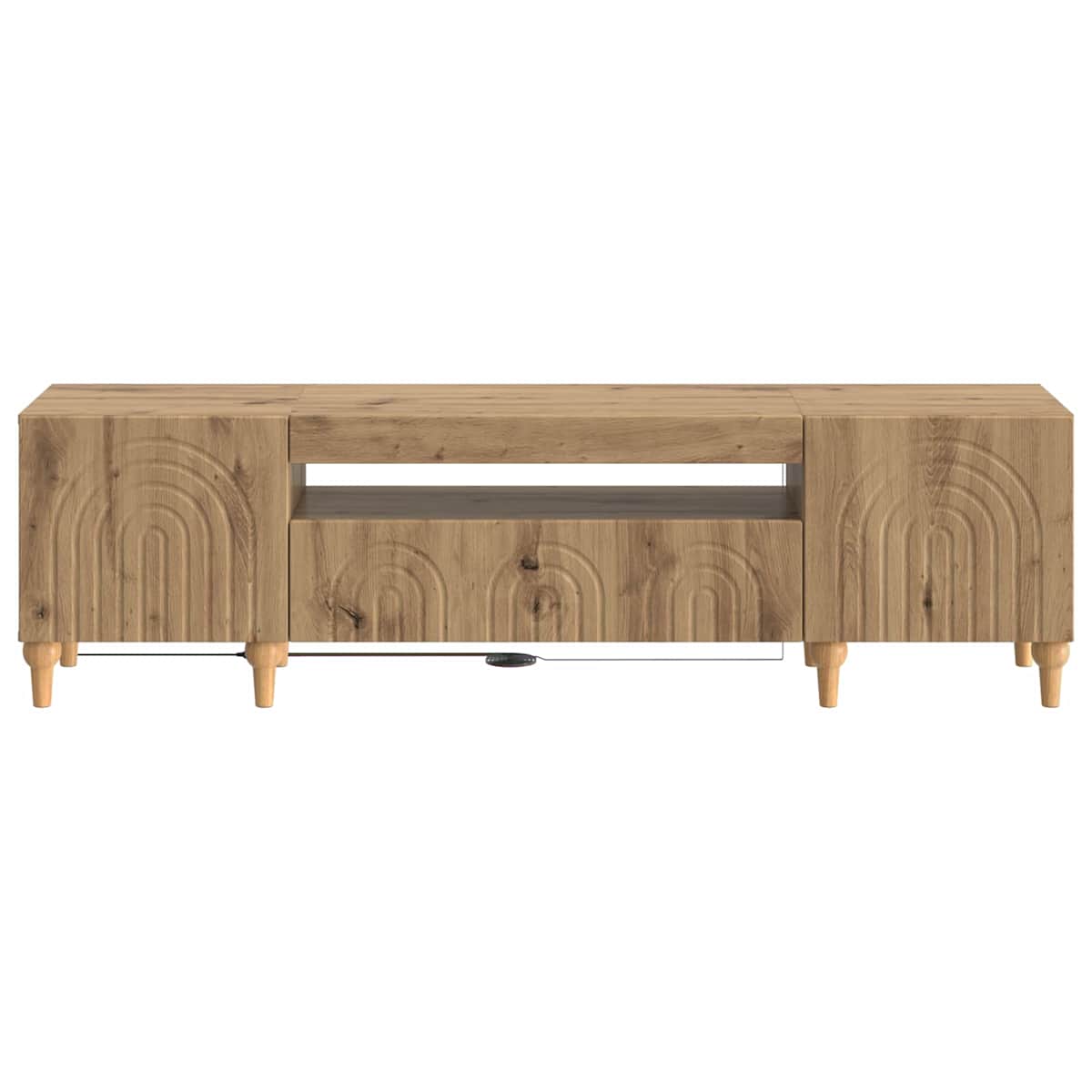 LED TV-skab ALKMAAR 153 x 35 x 43 cm Konstrueret træ - Billede 6