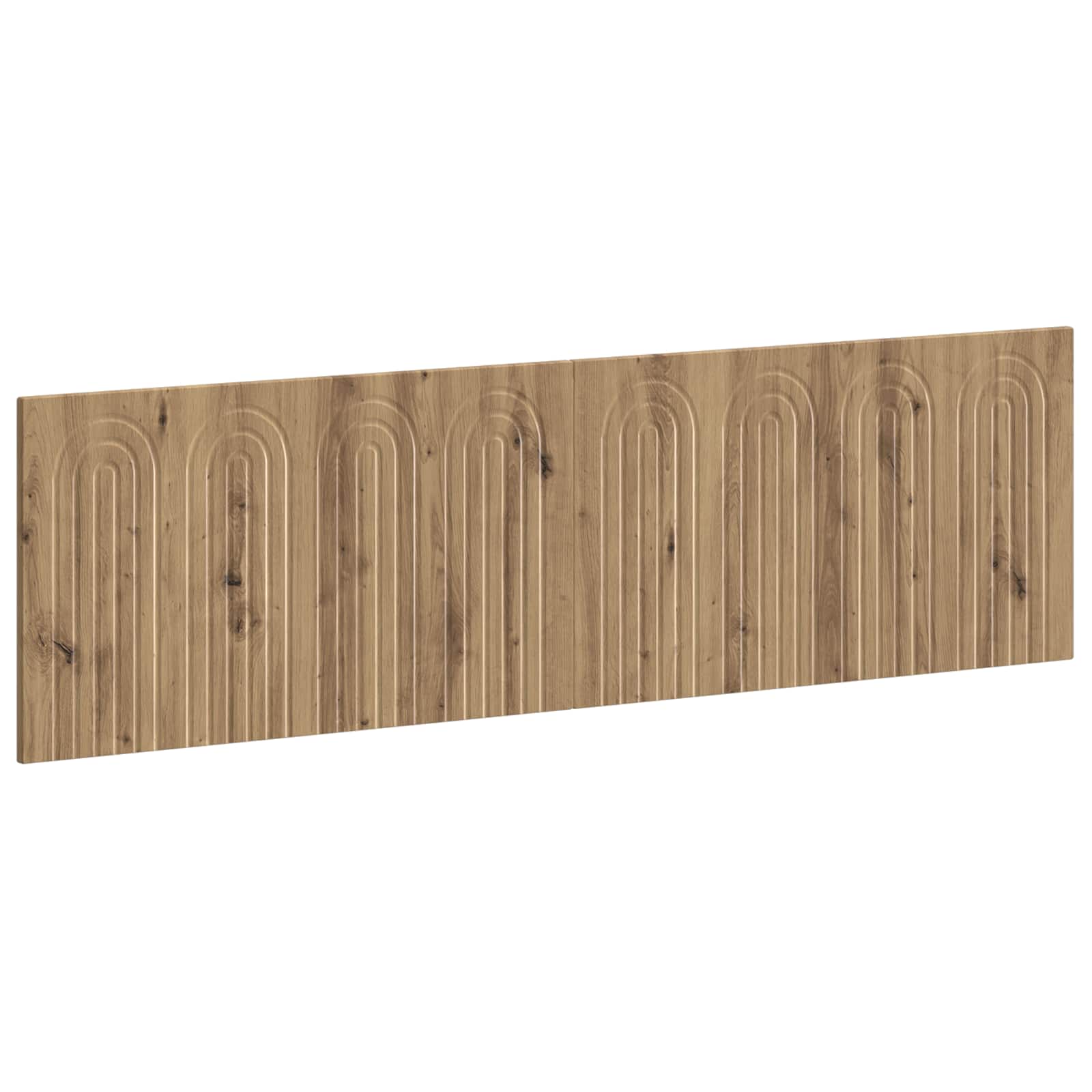 Wandgemonteerd Hoofdeinde ALKMAAR Artisanaal eiken Bewerkt hout – afbeelding 1