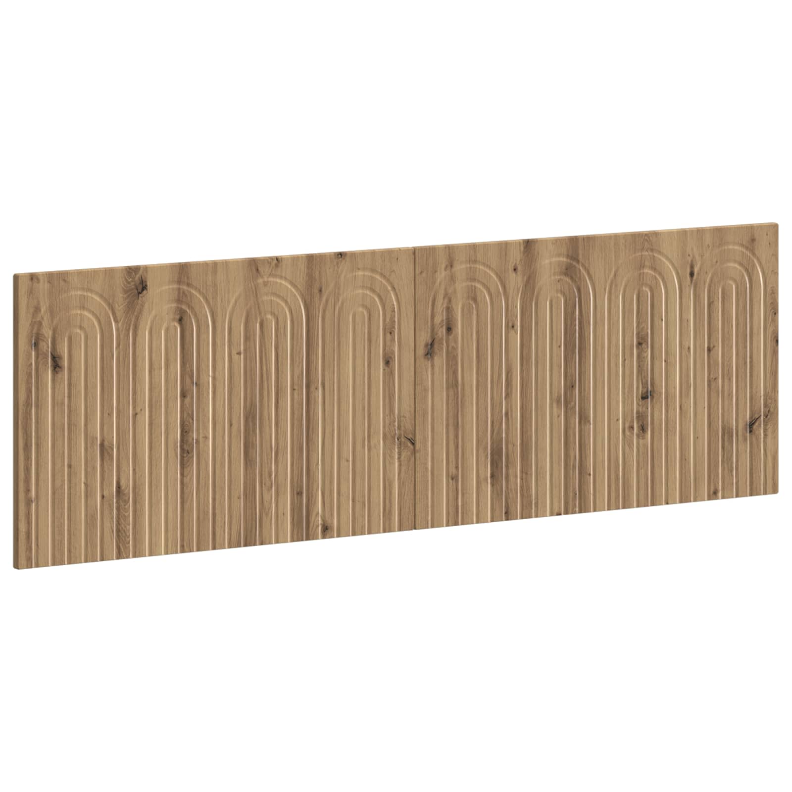 Wandgemonteerd Hoofdeinde ALKMAAR Artisanaal eiken Bewerkt hout – afbeelding 1