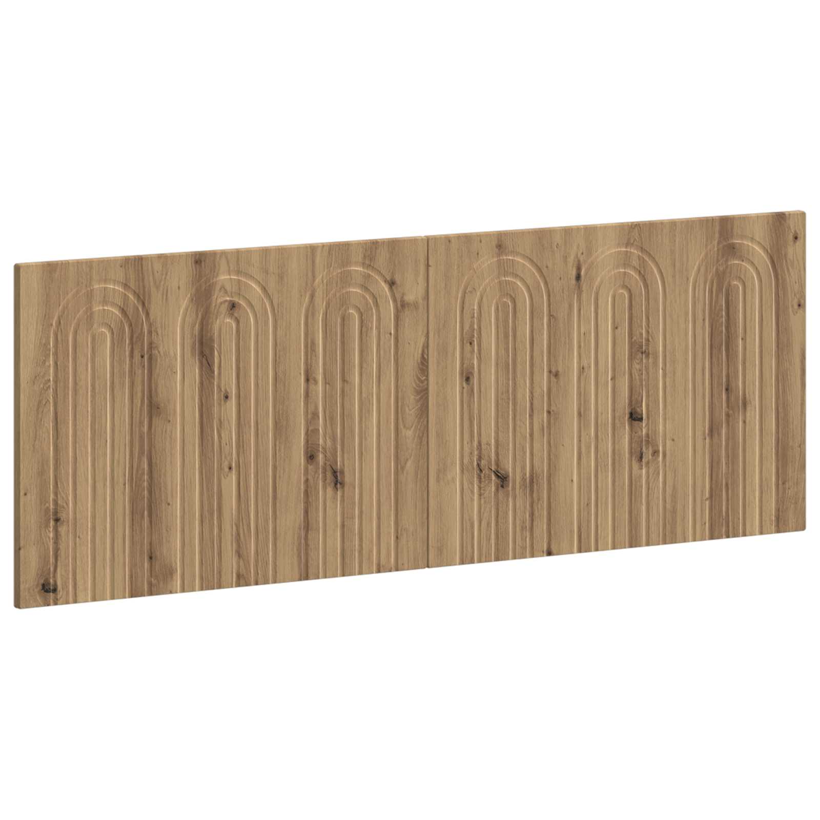 Wandgemonteerd Hoofdeinde ALKMAAR Artisanaal eiken Bewerkt hout – afbeelding 1
