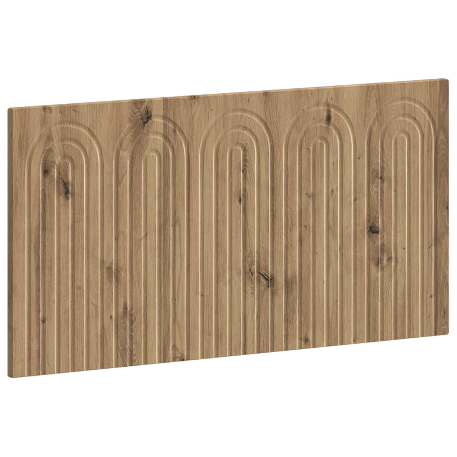 Wandgemonteerd Hoofdeinde ALKMAAR Artisanaal eiken Bewerkt hout – afbeelding 1