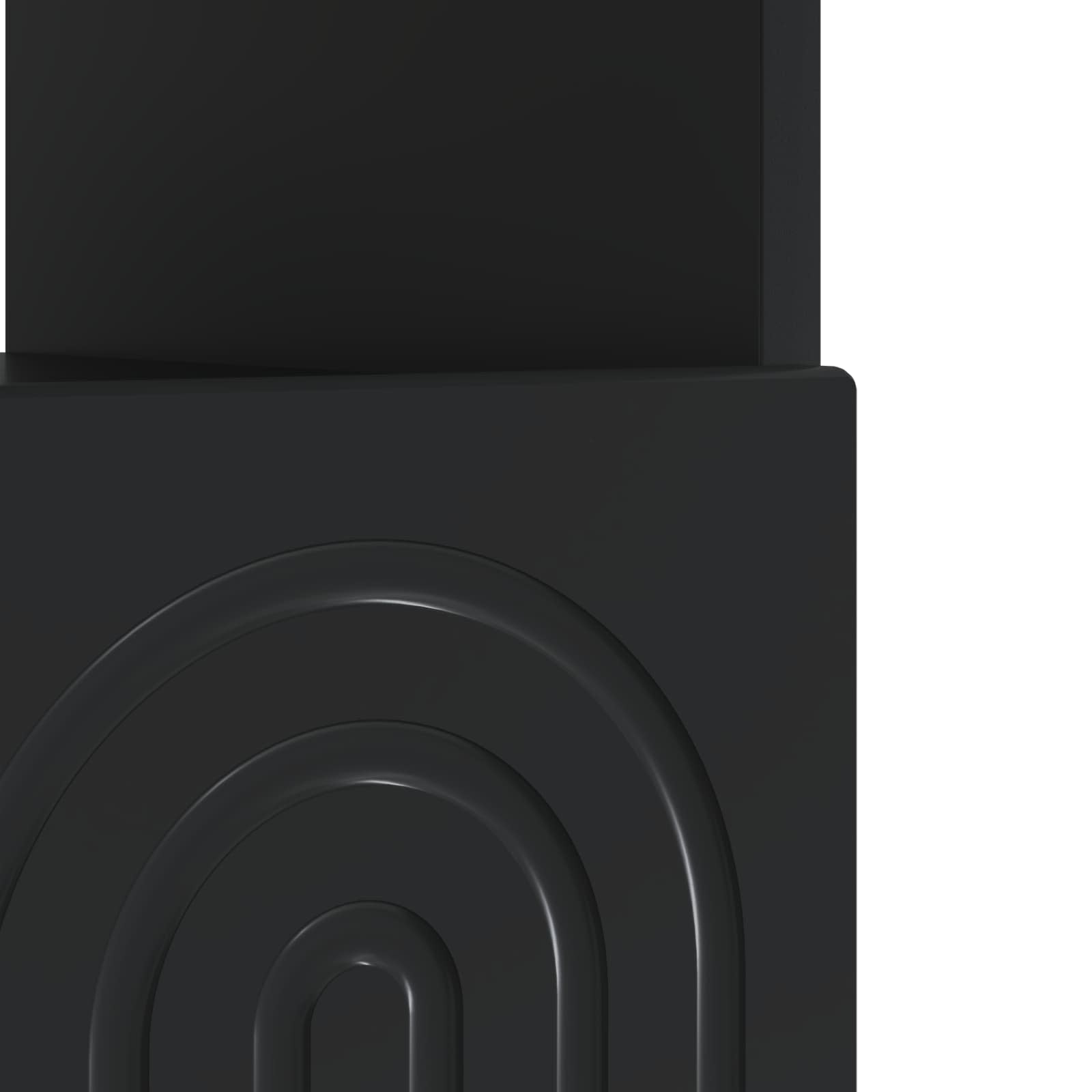 LED TV-kaappi Musta Tekninen puu - Image 7